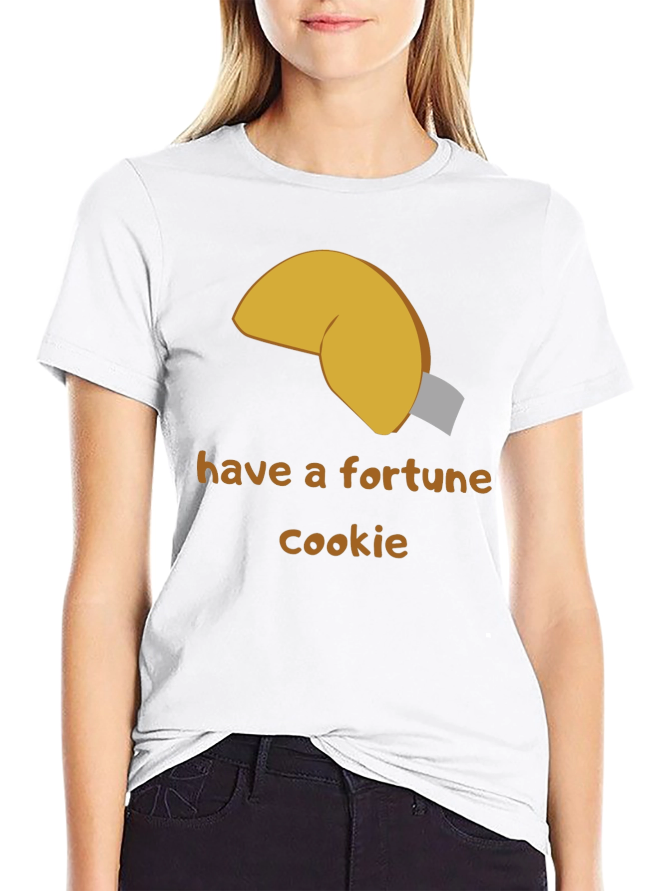 Black Fortune Cookie Graphic Tee - Unisex Casual Shirt view 9