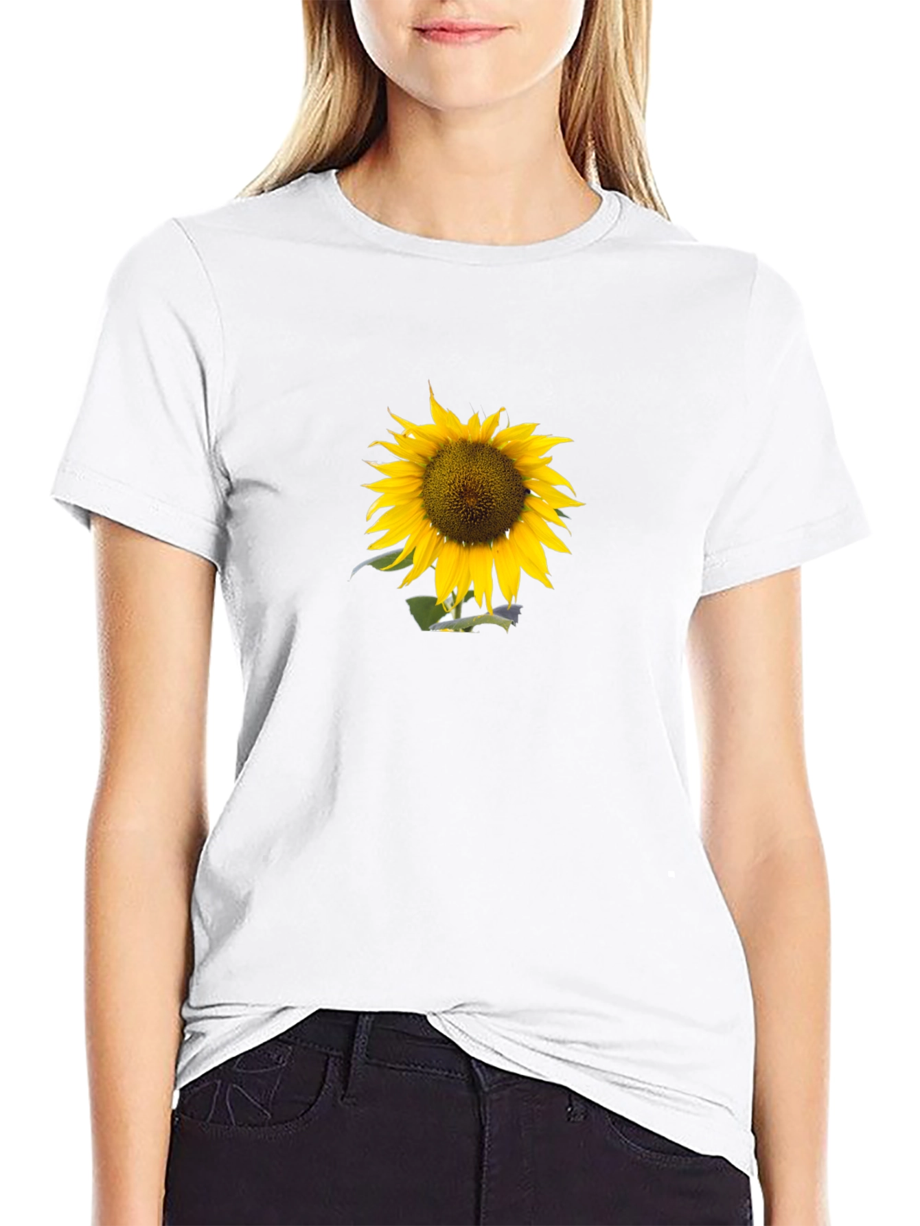 Black Sunflower Graphic Black T-Shirt view 9