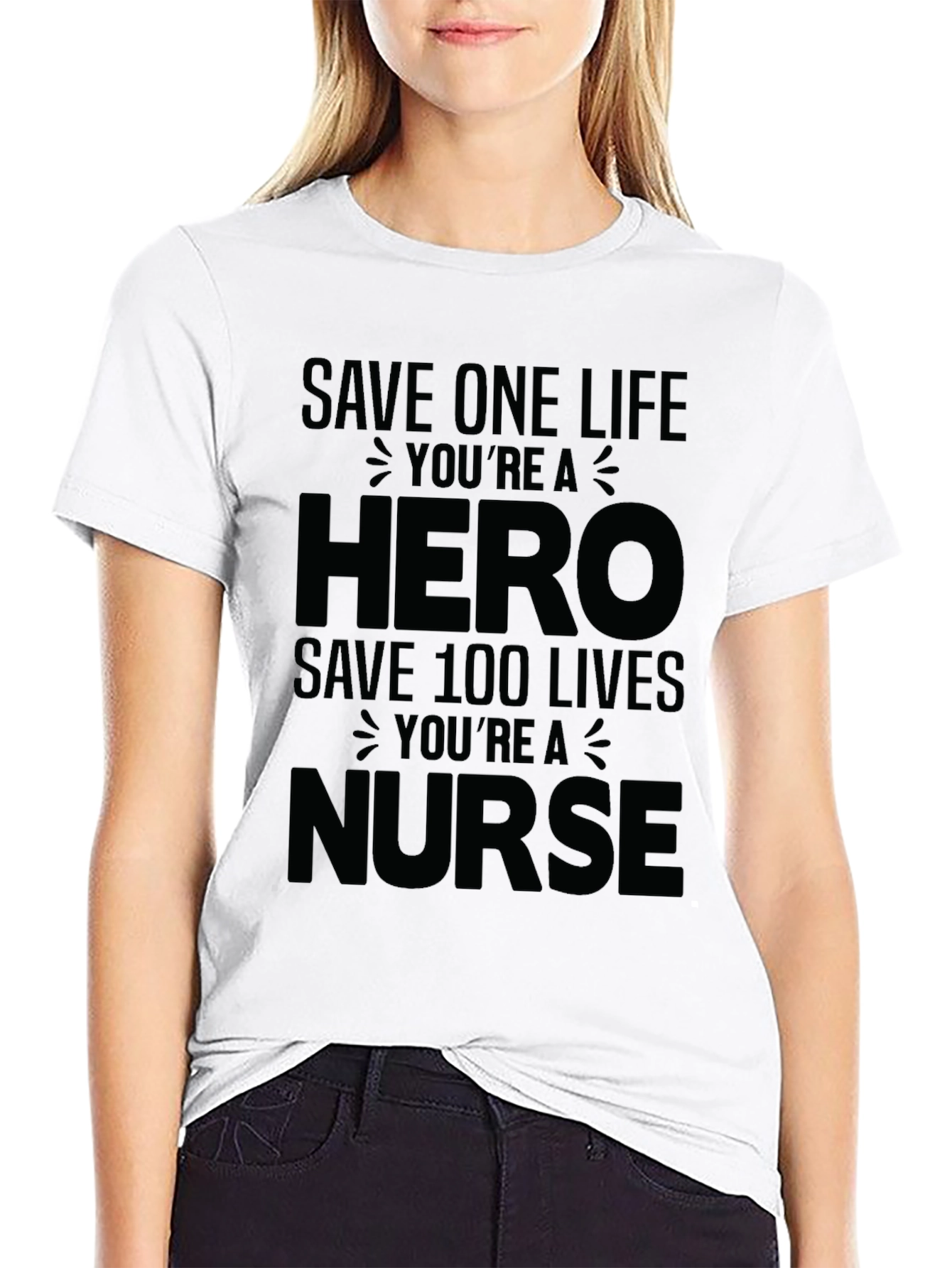 Black Nurse Hero Graphic Tee - Unisex view 9