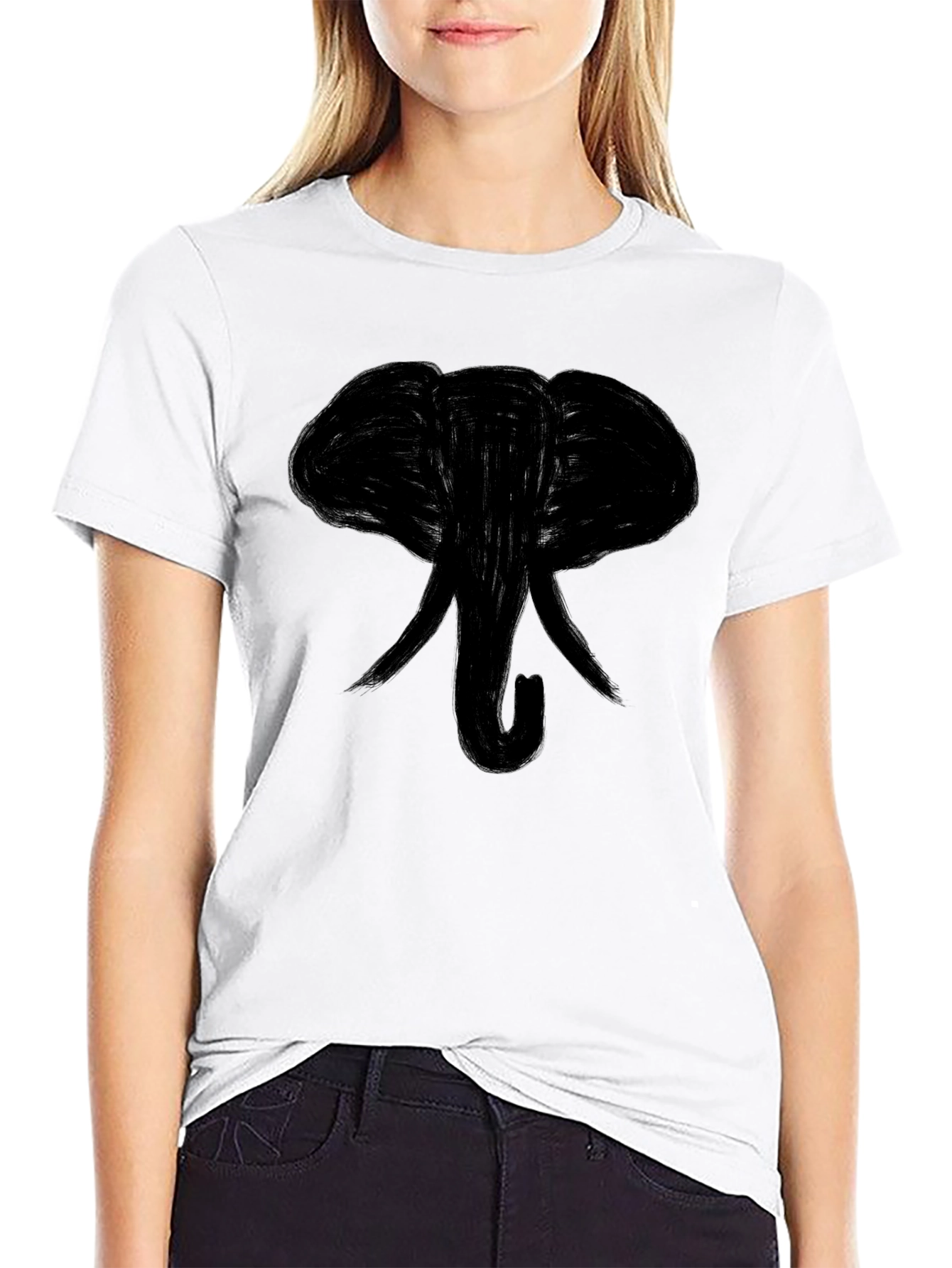 Black Black Elephant Graphic Tee - Casual Style view 9