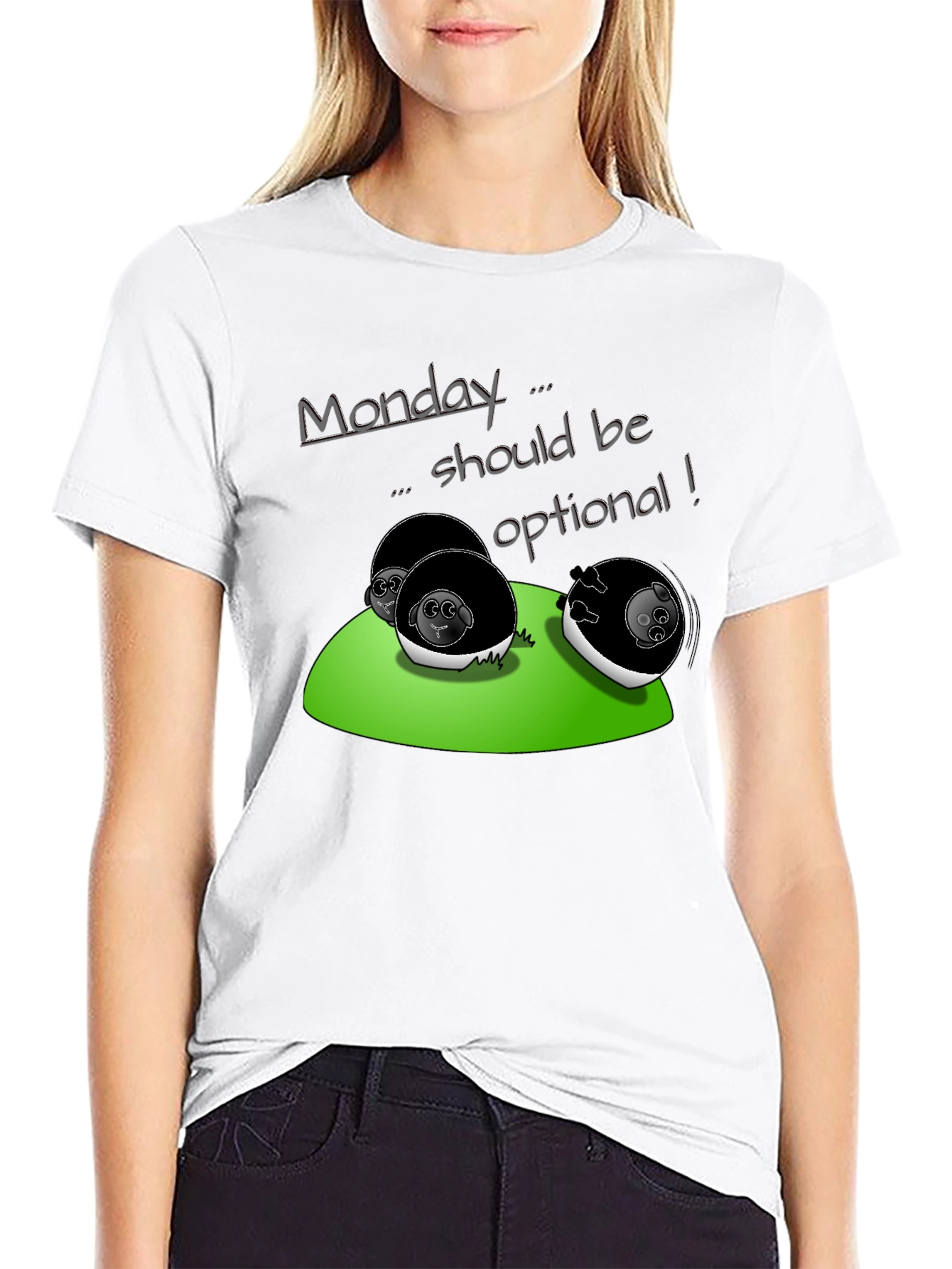 Black Monday Should Be Optional T-Shirt - Fun & Casual Tee view 9