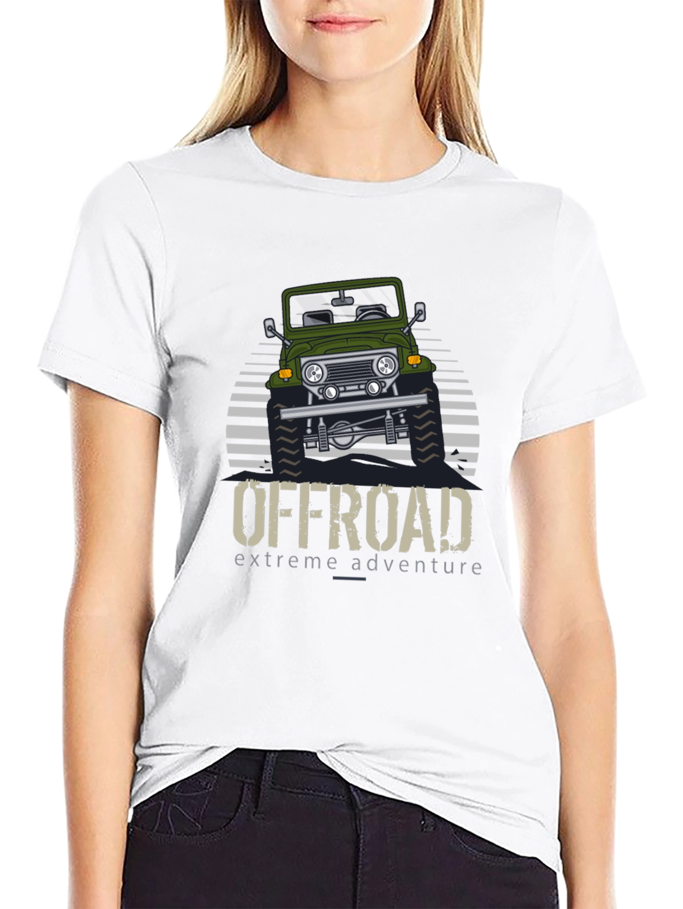 Black Off Road Extreme Adventure Graphic T-Shirt view 9