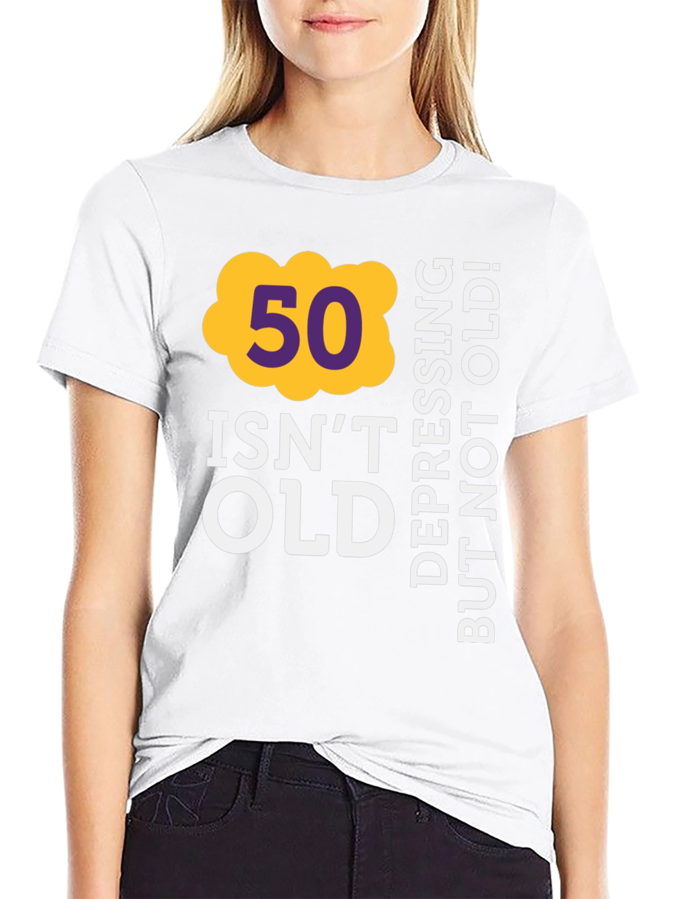 Black Funny 50th Birthday T-Shirt - Not Old! view 9