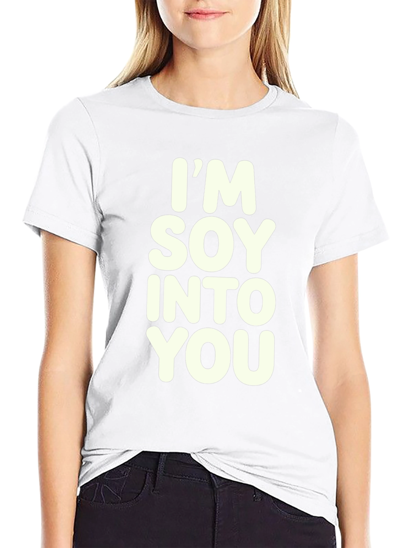 Black I'm Soy Into You Graphic Tee view 9
