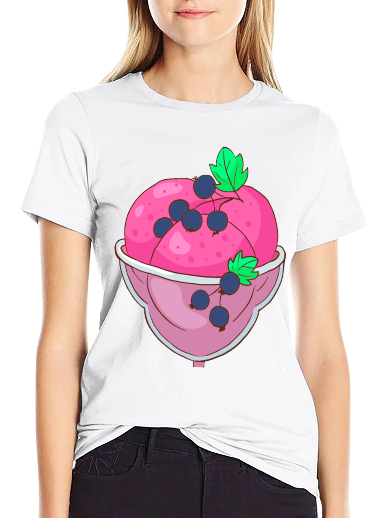 Black Ice Cream Bowl Graphic Tee view 9
