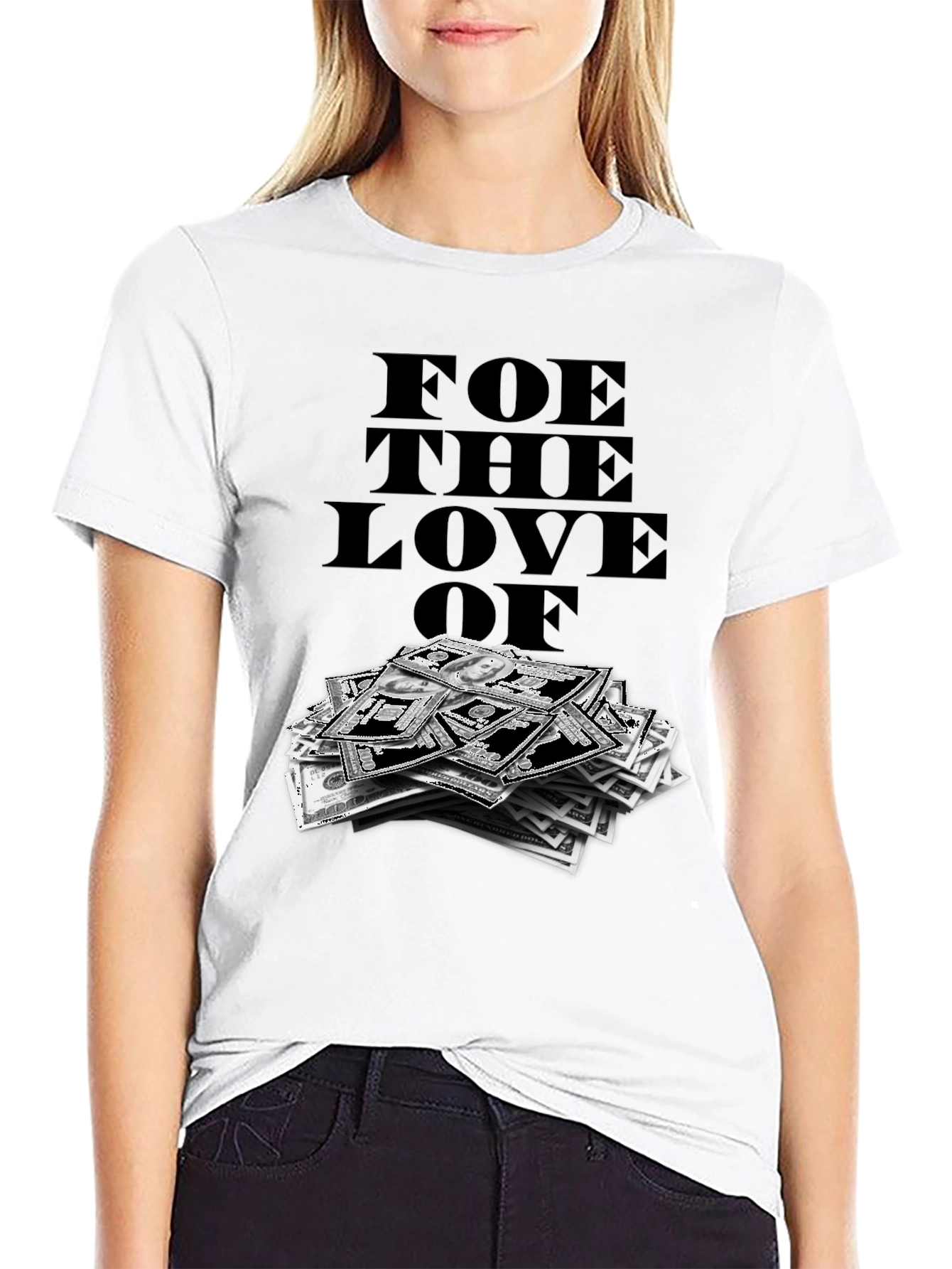 Black Foe The Love Of Money Graphic T-Shirt view 9