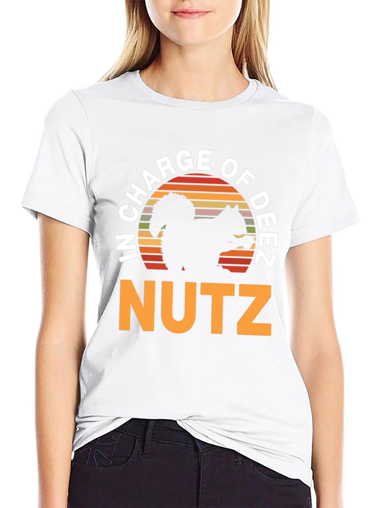 Black In Charge of Deez Nutz T-Shirt view 9