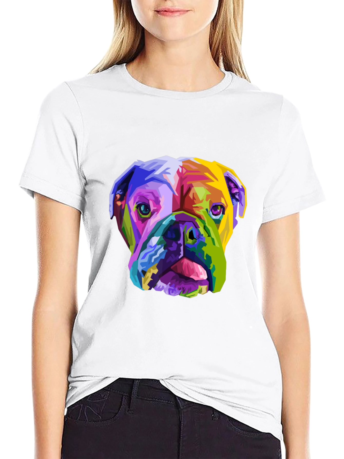 Black Colorful Dog Graphic T-Shirt - Stylish Pet Lover Tee view 9