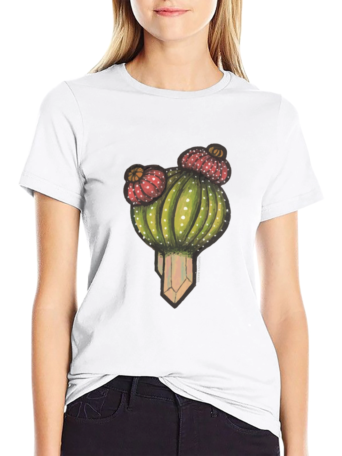 Black Cactus Graphic Tee - Stylish Unisex Black T-Shirt view 9