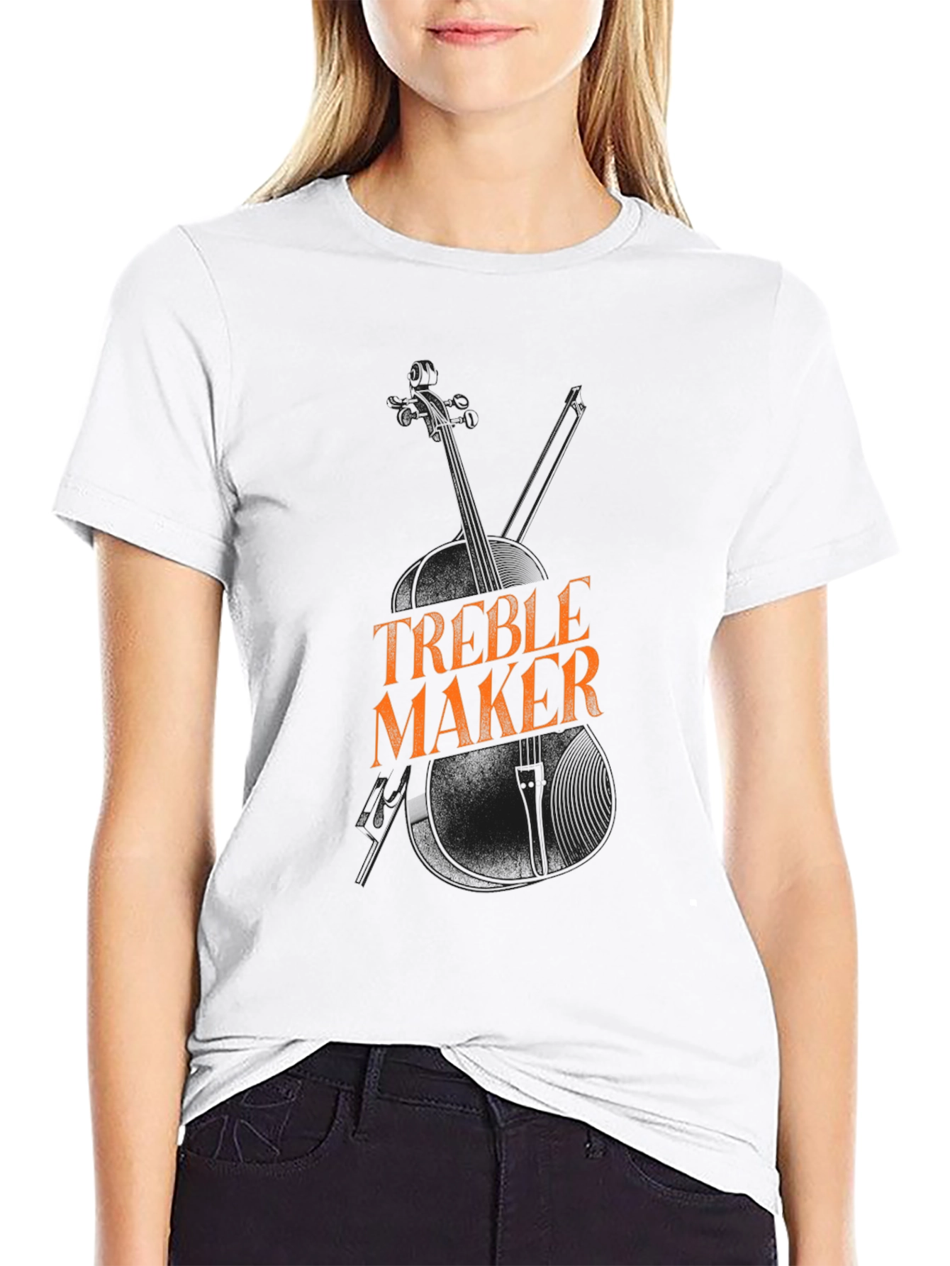 Black Treble Maker T-Shirt - Musical Humor Tee view 9