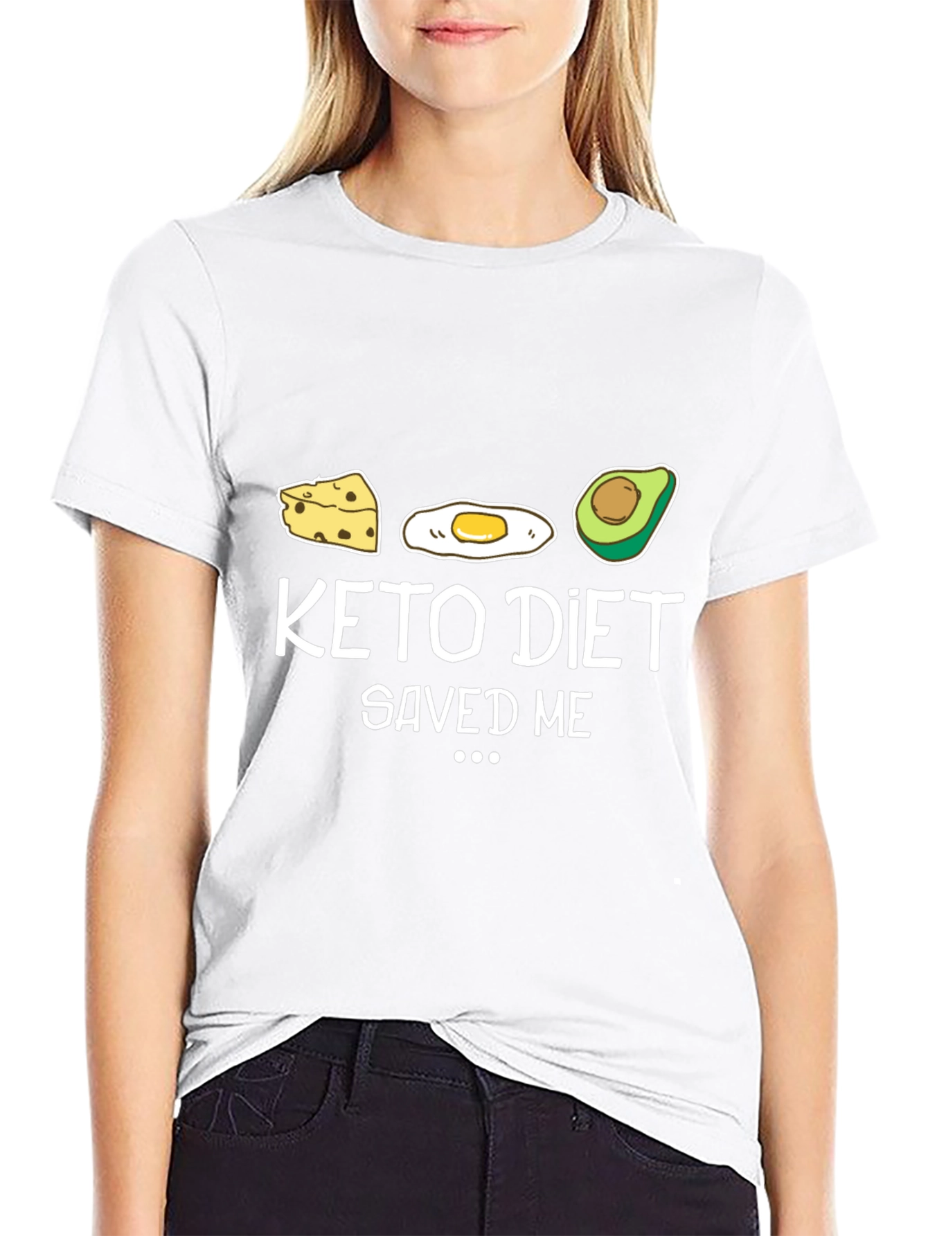 Black Keto Diet Saved Me Funny Graphic T-Shirt view 9