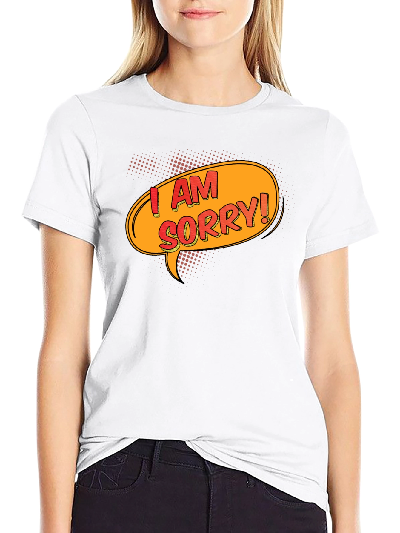 Black I Am Sorry T-Shirt - Funny Apology Gift view 9