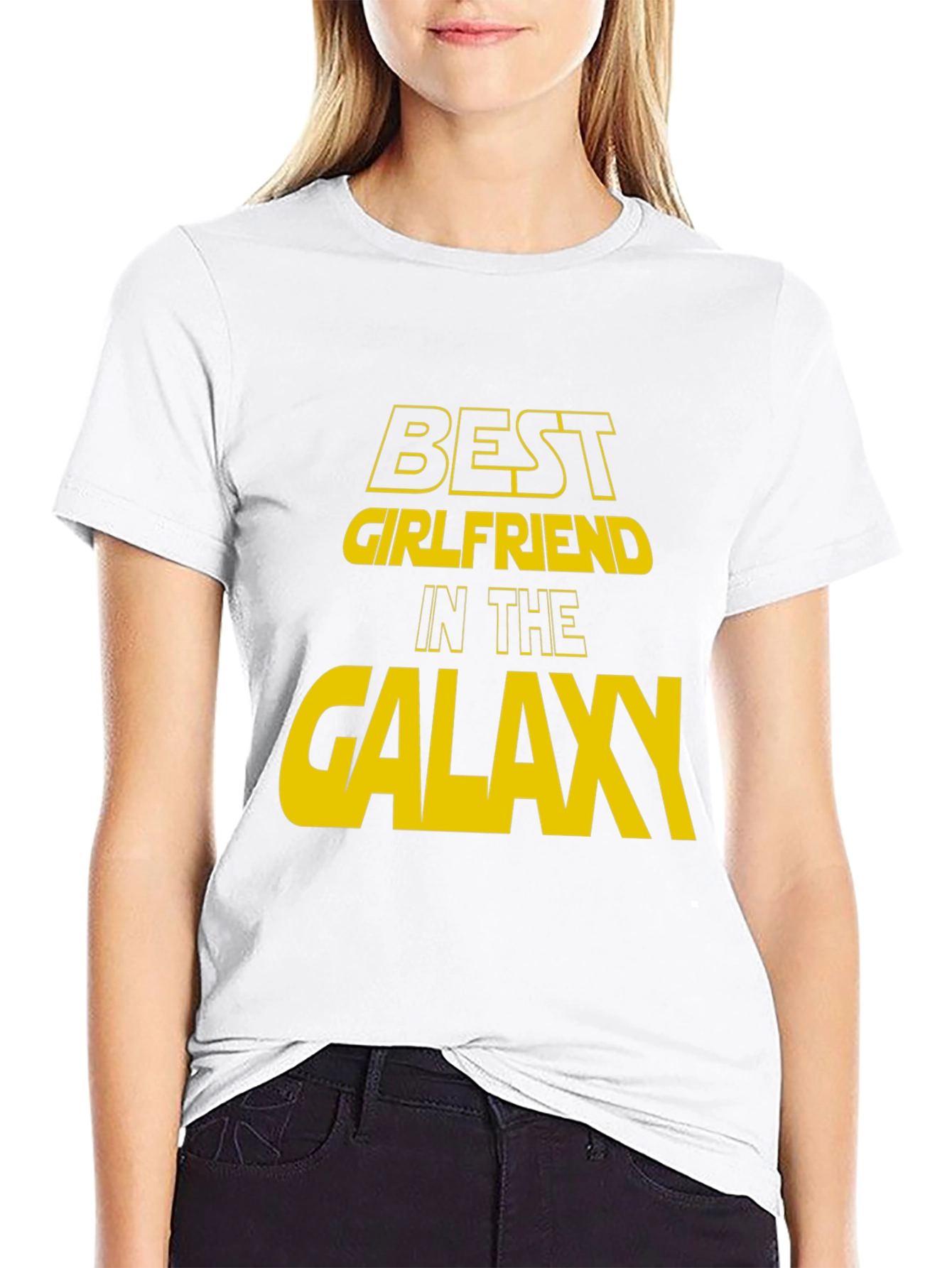 Black Best Girlfriend in the Galaxy Graphic T-Shirt view 9