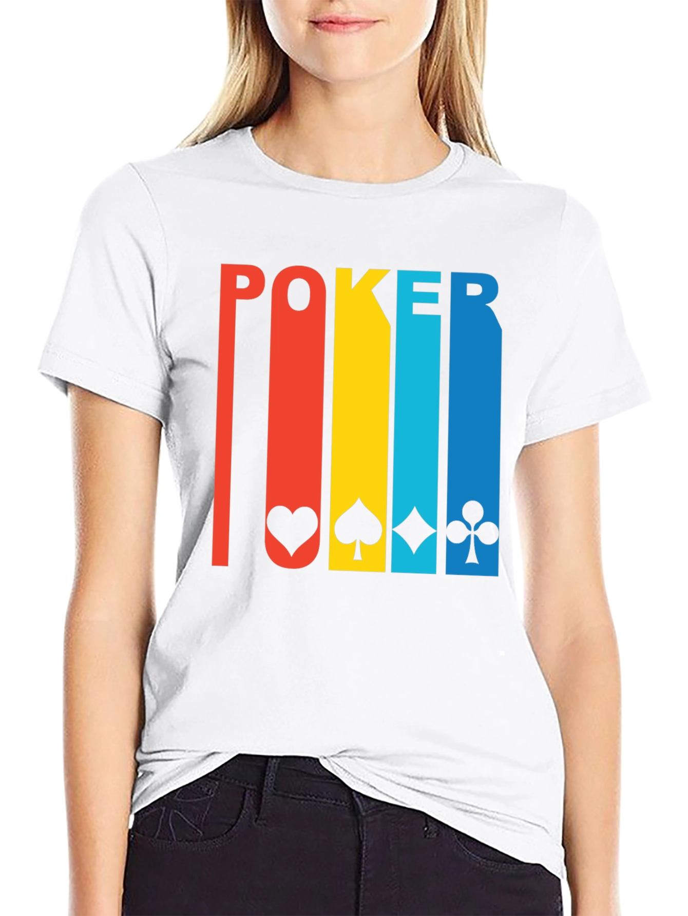 Black Poker Card Suits Graphic Tee - Lucky Shirt view 9