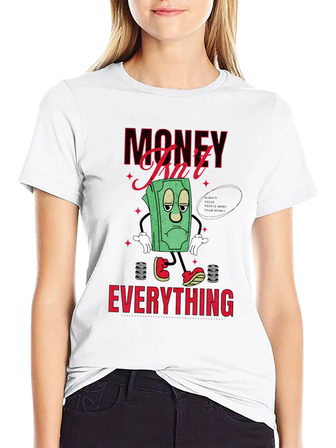 Black Money Isn't Everything Graphic T-Shirt view 9