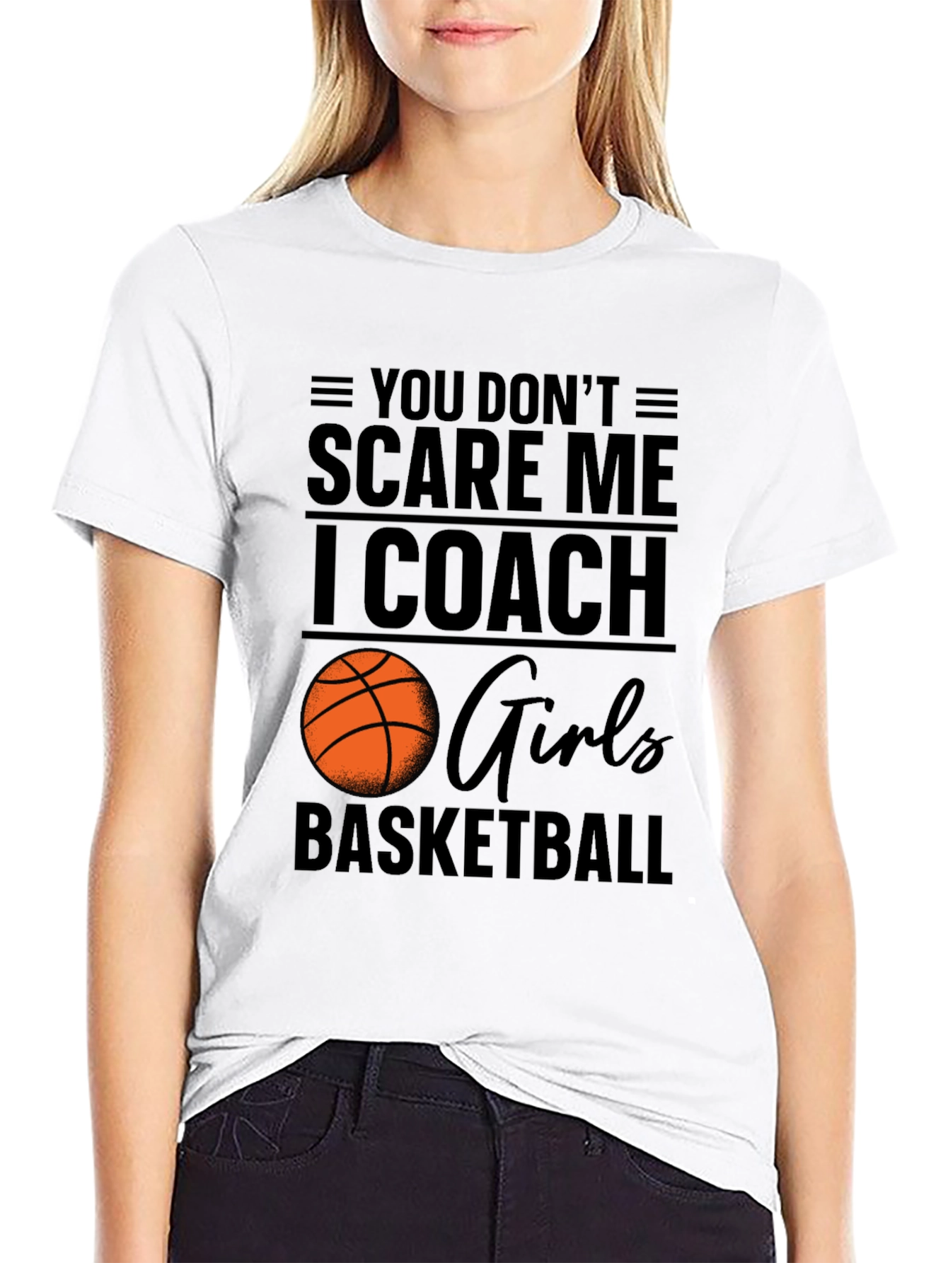 Black Girls Basketball Coach T-Shirt - Motivational Design view 9