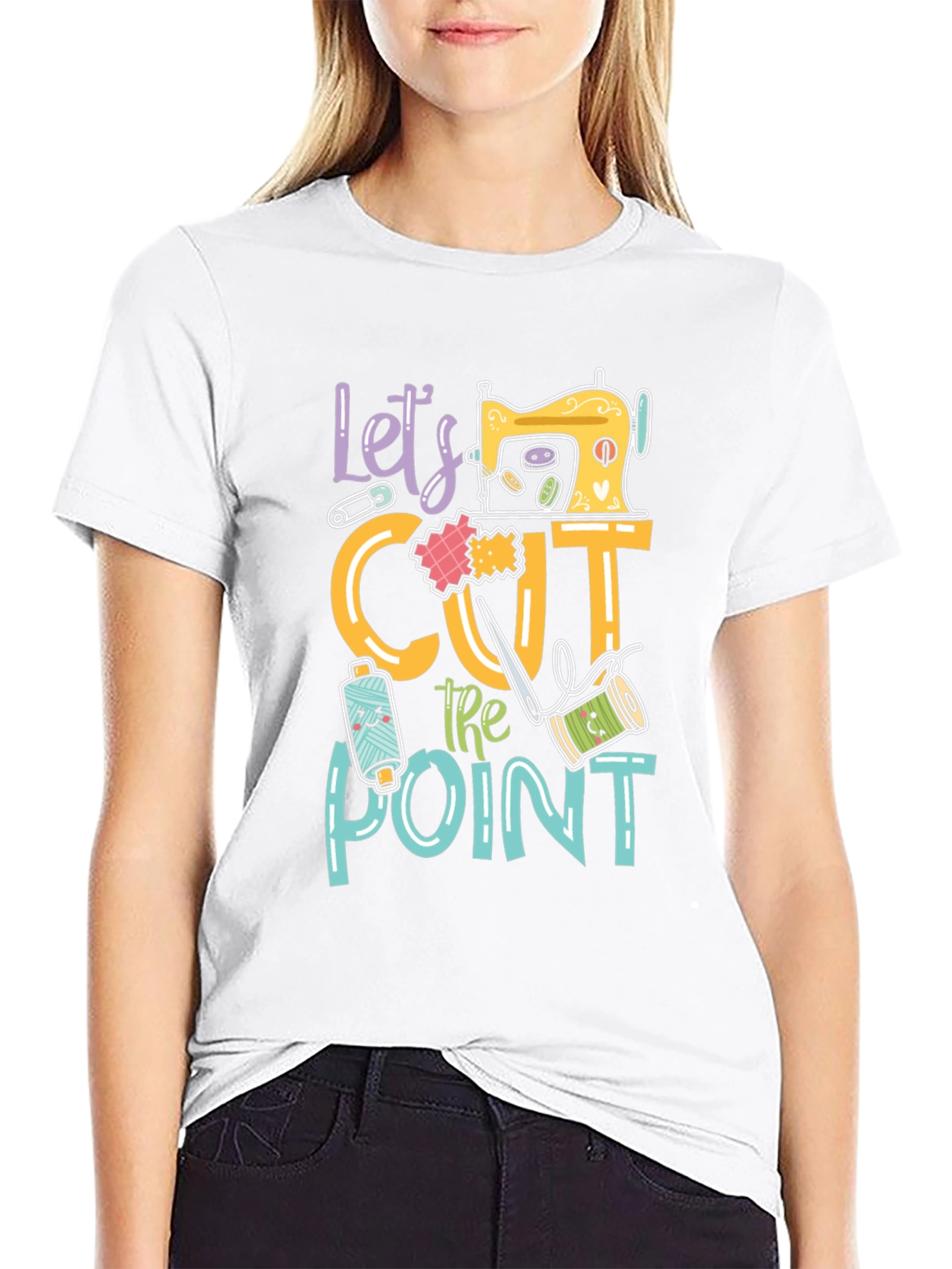 Black Let's Cut to the Point T-Shirt view 9