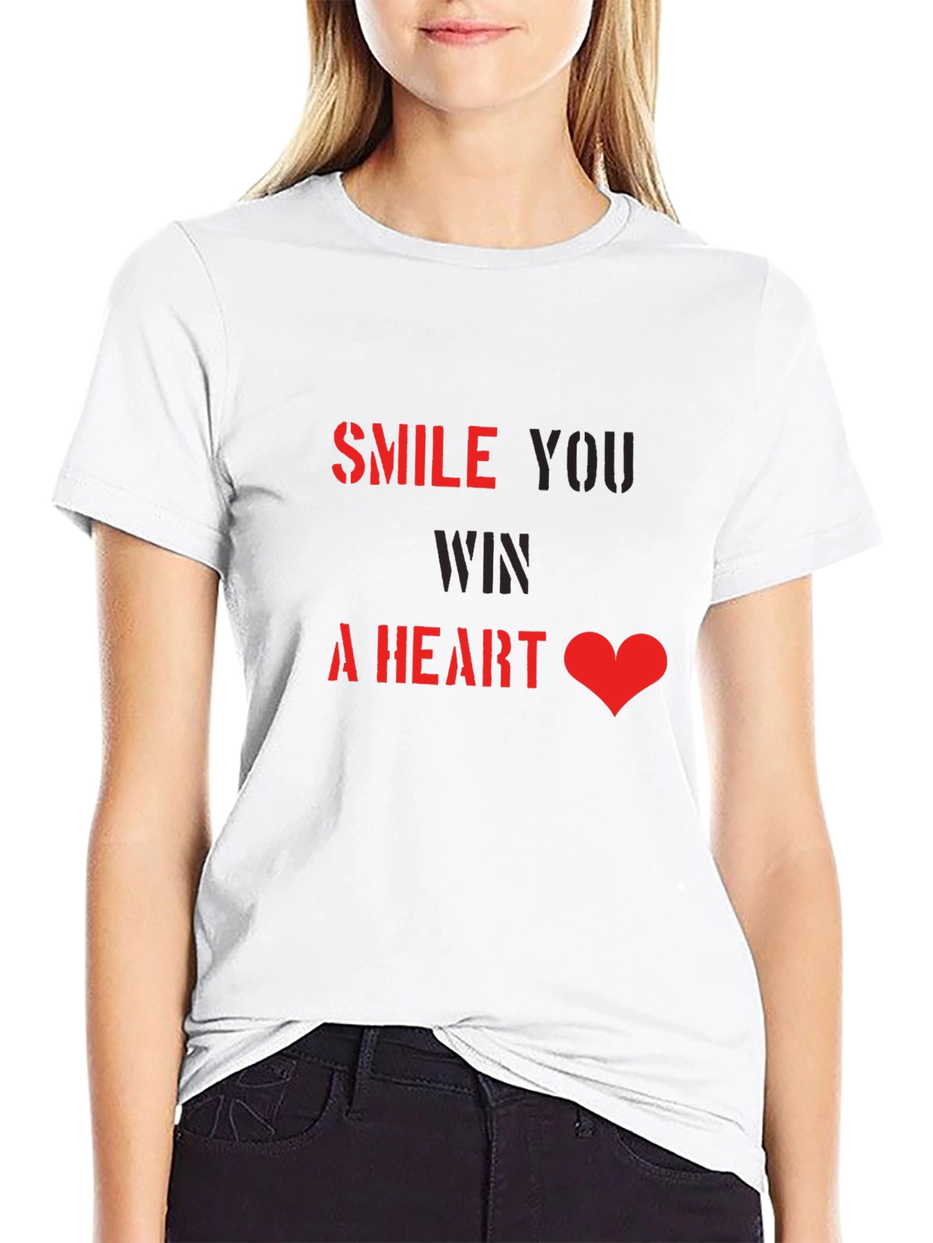Black Smile Win a Heart T-Shirt view 9