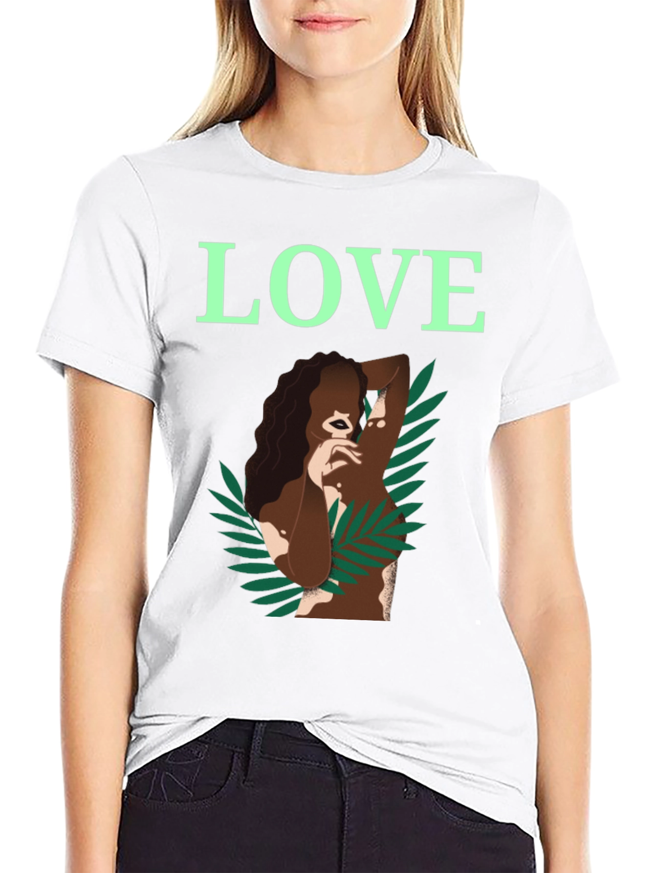 Black LOVE Graphic T-Shirt - Vitiligo Awareness view 9