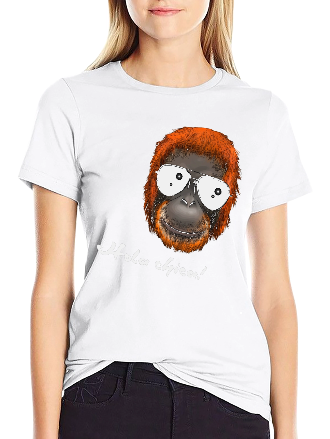 Black Funny Orangutan T-Shirt - Hola Chica! view 9