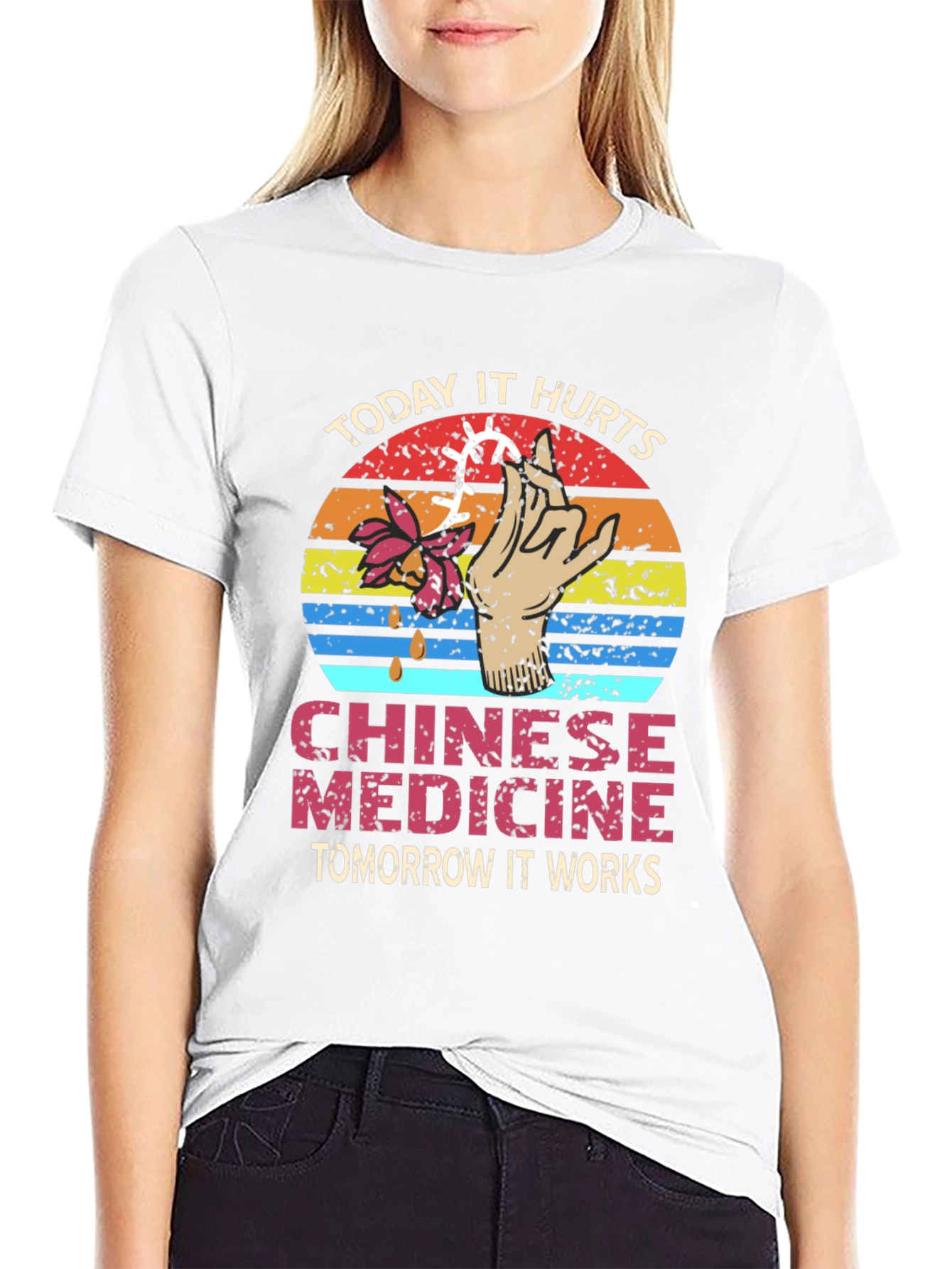 Black Chinese Medicine T-Shirt: Today It Hurts view 9