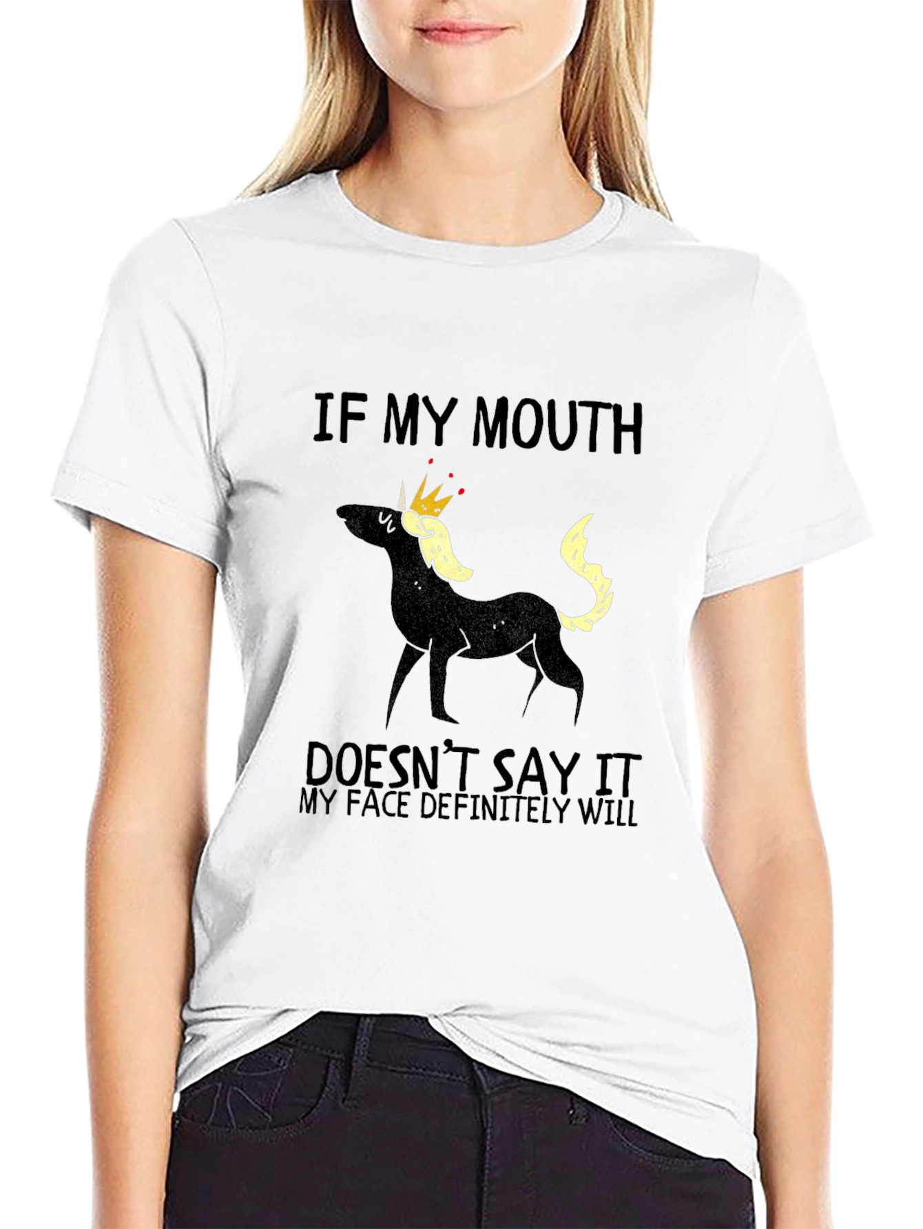 Black Sarcastic Unicorn Graphic T-Shirt - Black view 9