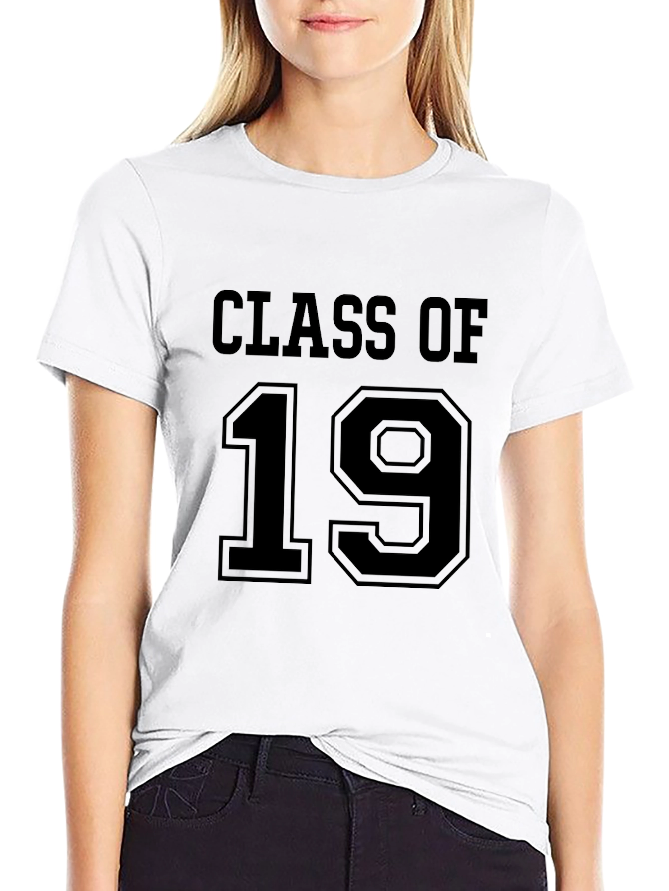 Black Class Of '19 Black Crew Neck T-Shirt view 9