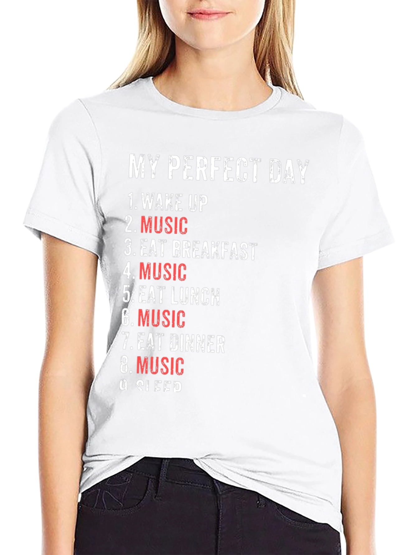 Black My Perfect Day - Music Lover's T-Shirt view 9
