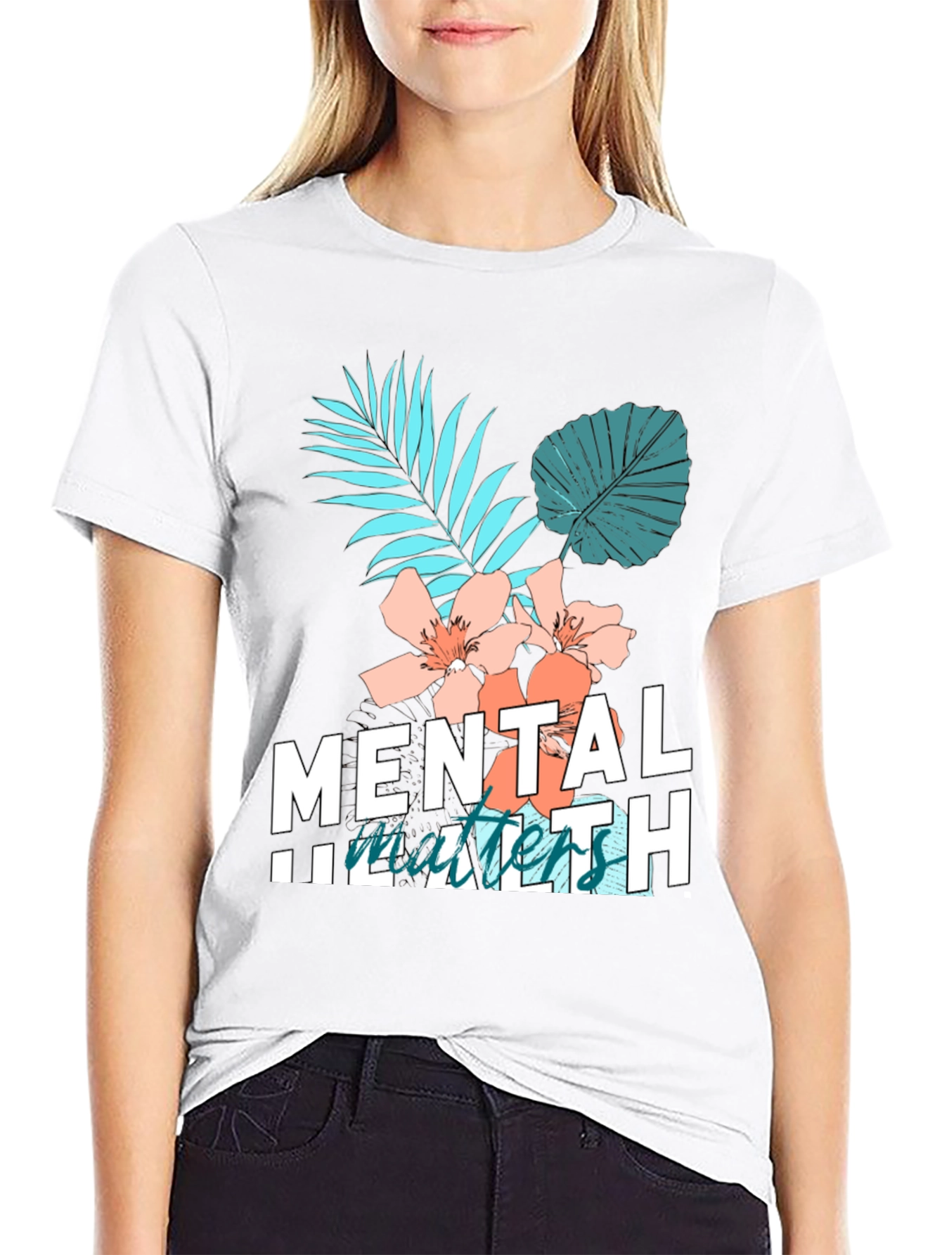 Black Mental Health Matters Graphic Tee, Black view 9