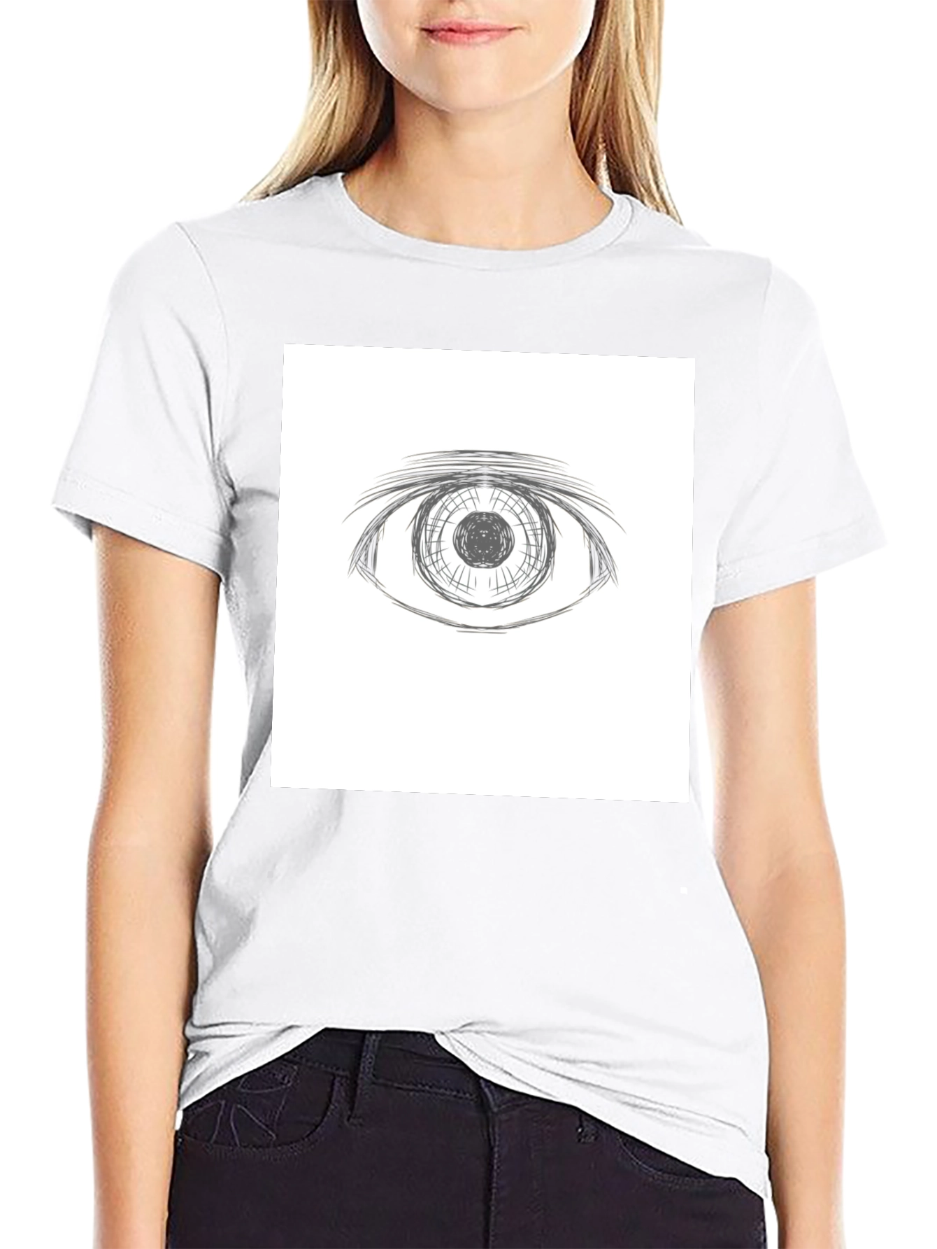 Black Eye Graphic Black T-Shirt view 9