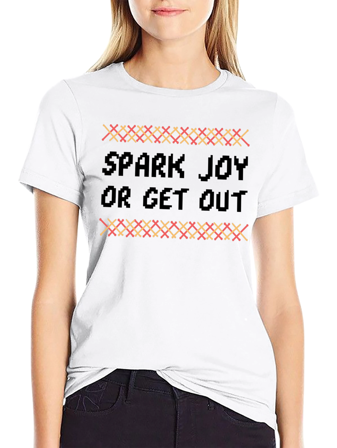 Black Spark Joy Graphic Tee - Funny Sarcastic T-Shirt view 9