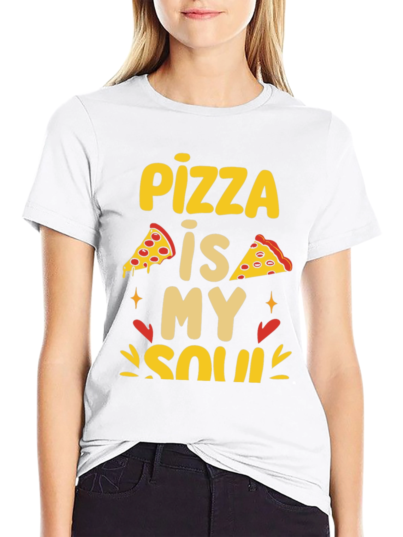 Black Pizza Is My Soul Graphic Tee - Unisex view 9