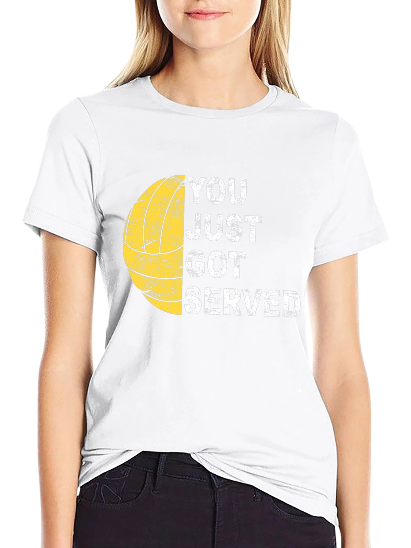 Black You Just Got Served T-Shirt Volleyball Tee view 9