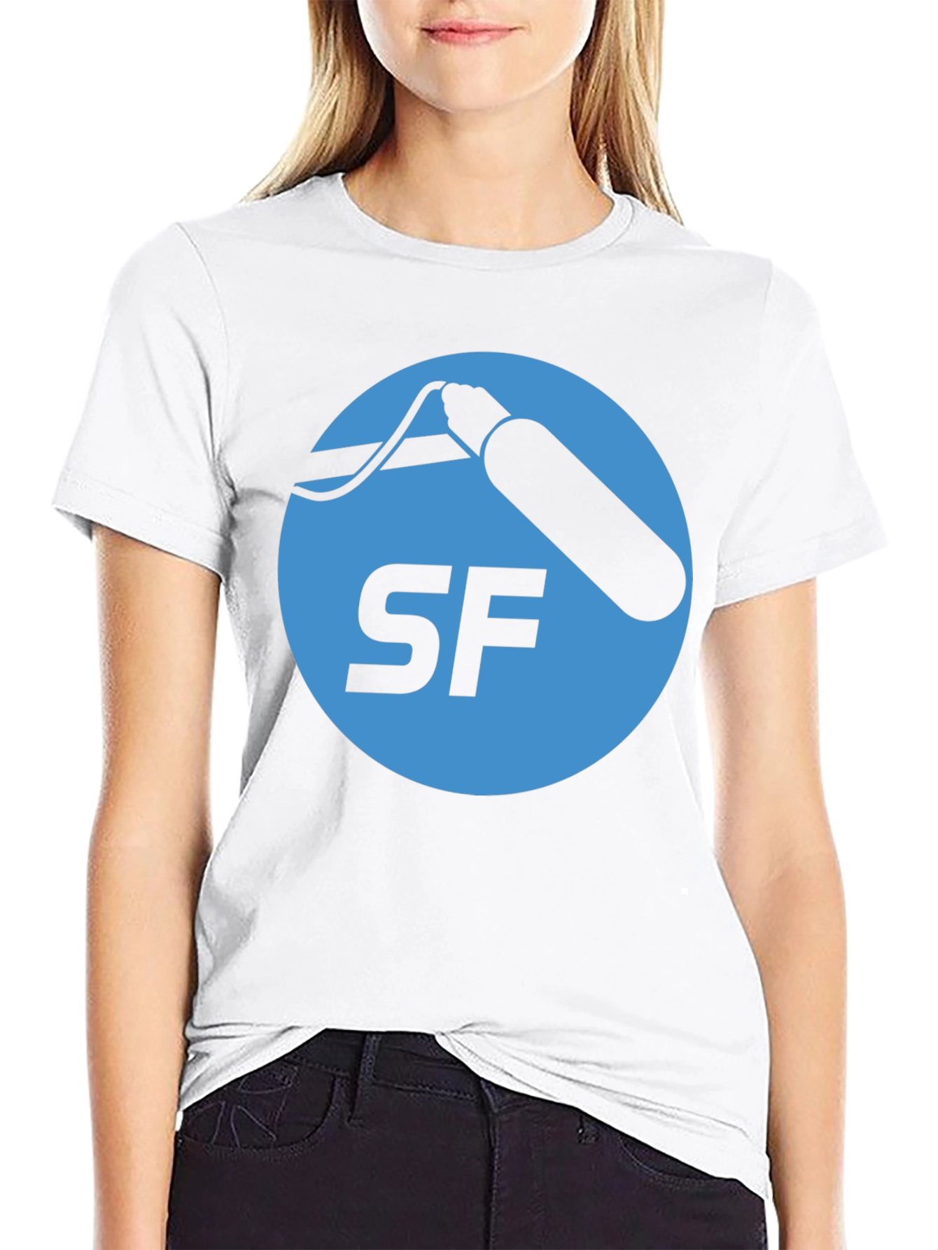 Black SF Logo Graphic T-Shirt - Stylish and Comfortable view 9
