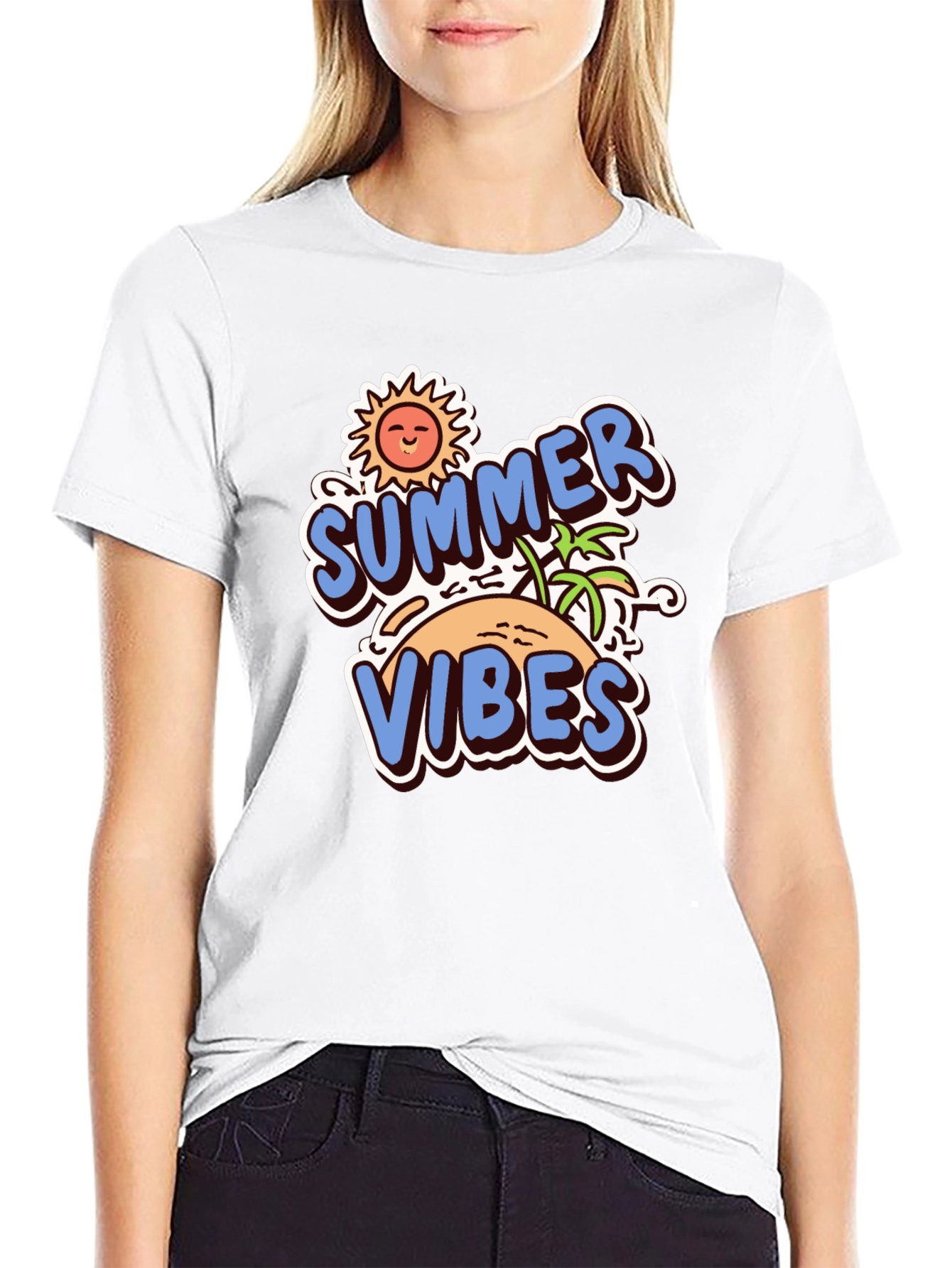 Black Summer Vibes Graphic Tee view 9