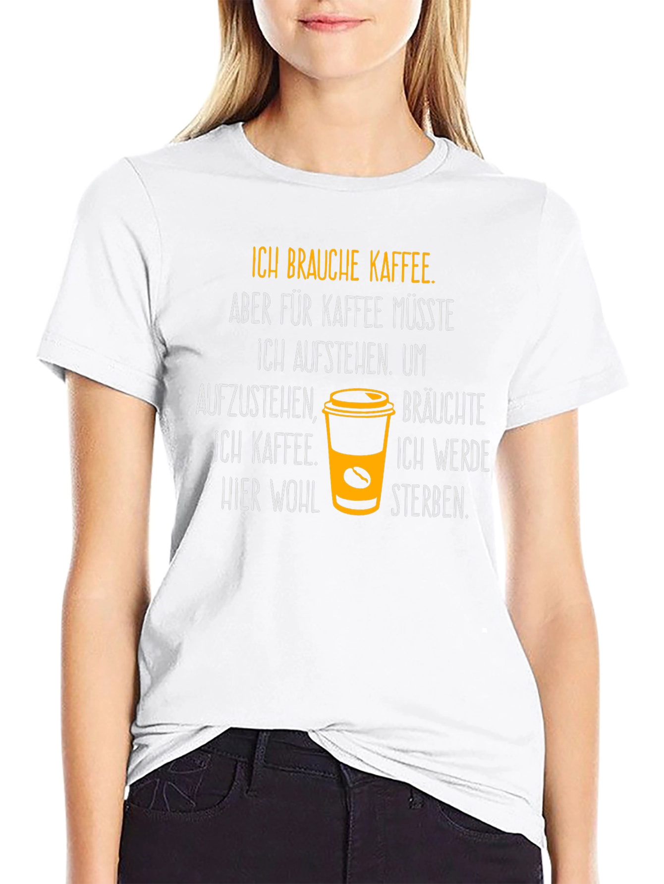 Black Ich Brauche Kaffee T-Shirt - Coffee Lover Tee view 9