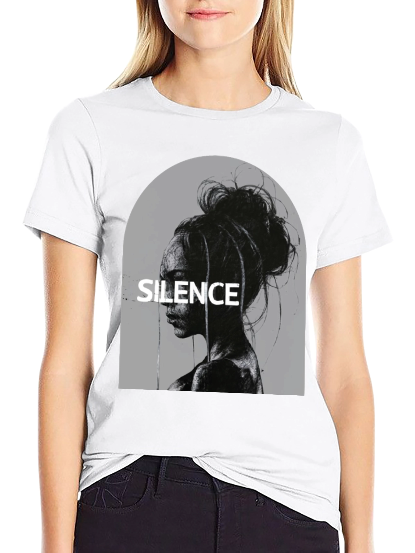 Black Silence Graphic T-Shirt - Stylish Unisex Tee view 9