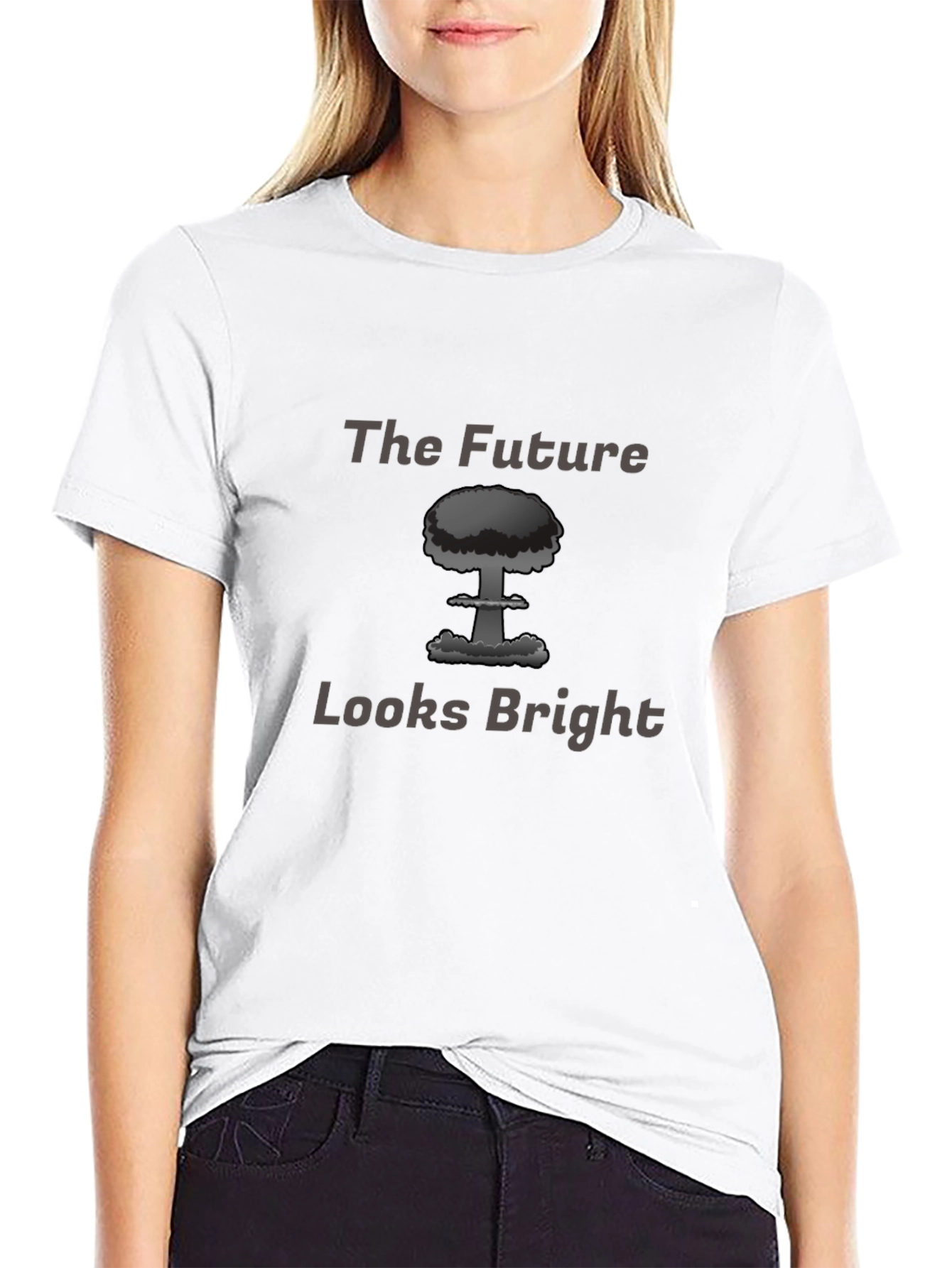 Black The Future Looks Bright Graphic Tee - Black view 9