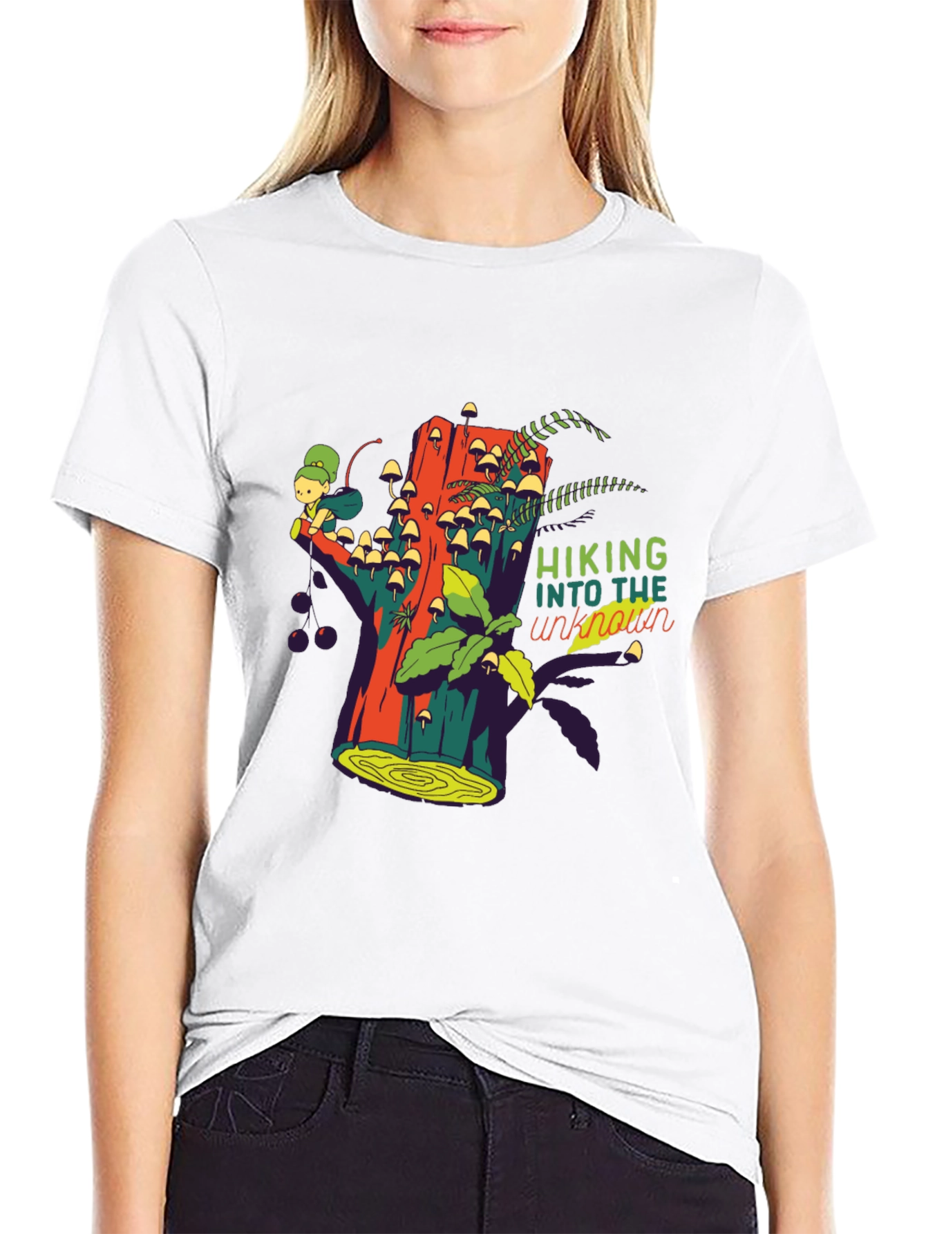 Black Hiking Into The Unknown Graphic Tee view 9