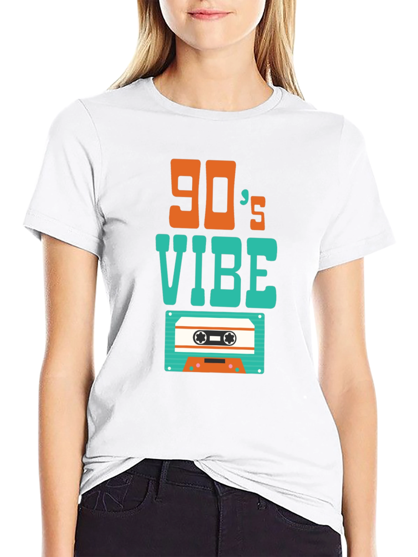 90's Vibe Graphic T-Shirt Retro Cassette Tape Design - 9