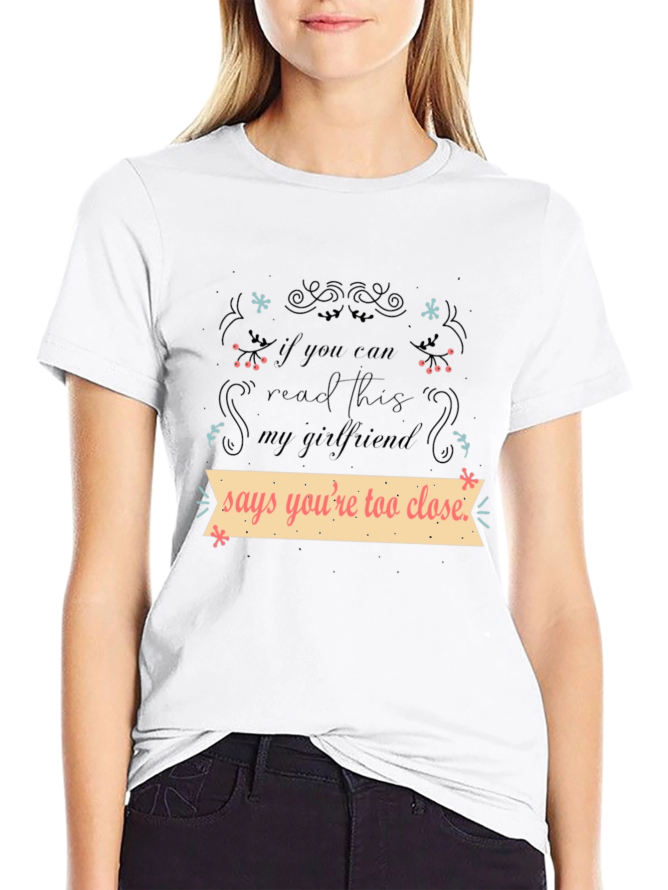 Black Funny Girlfriend Quote T-Shirt view 9