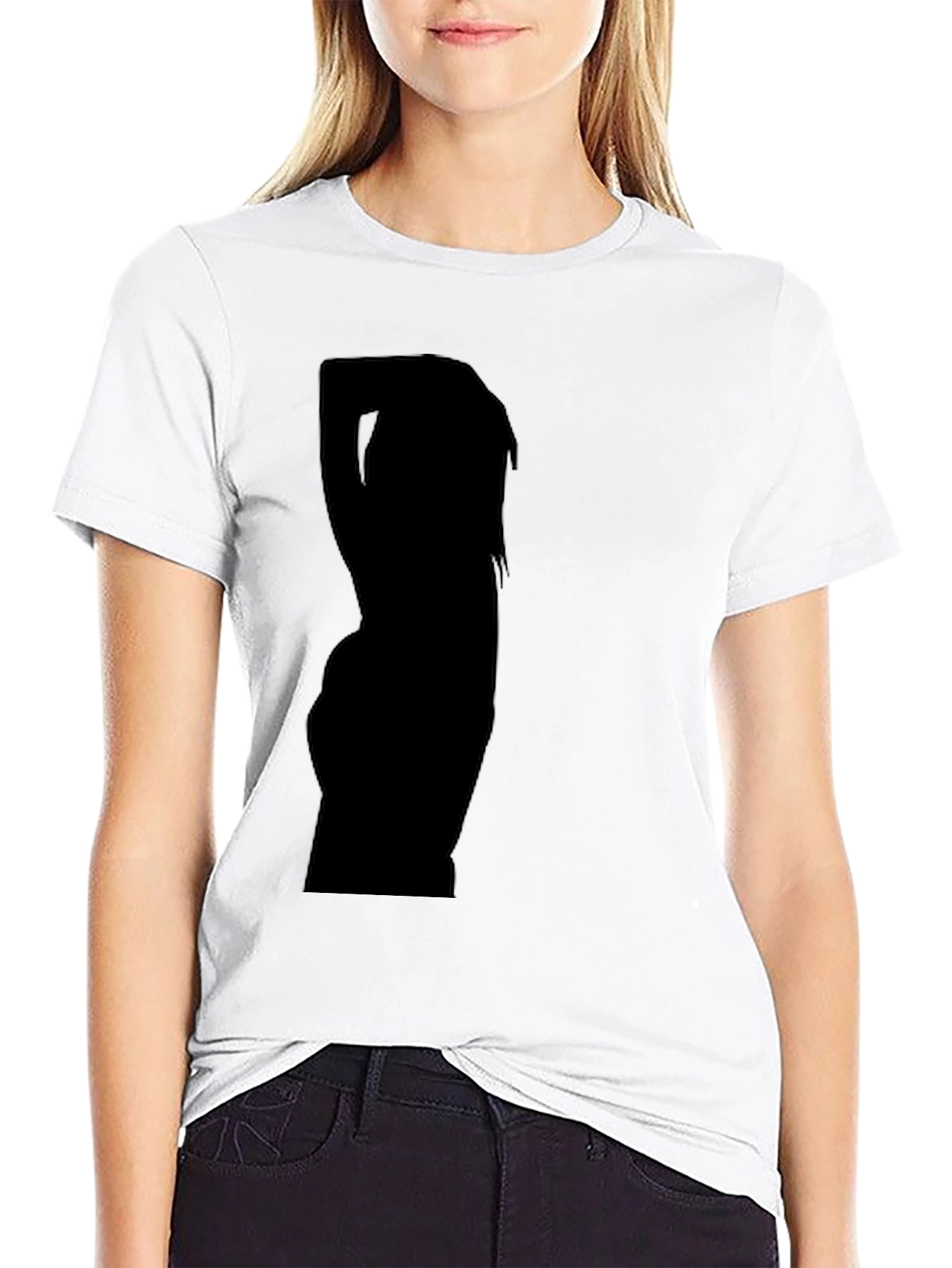 Black Men's Black Graphic Tee view 9