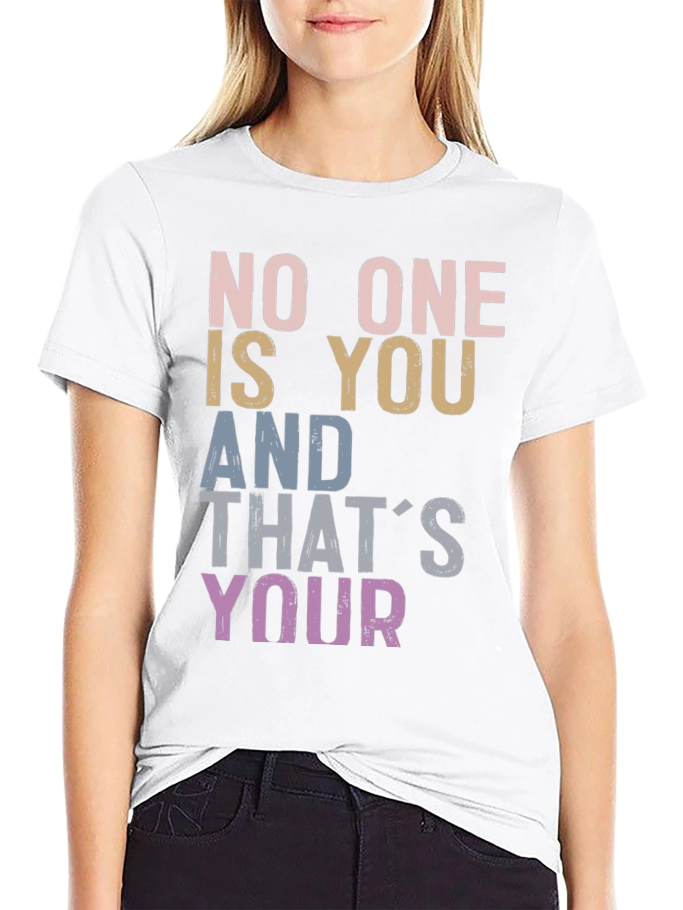 Black Inspirational Graphic Tee - Be You view 9