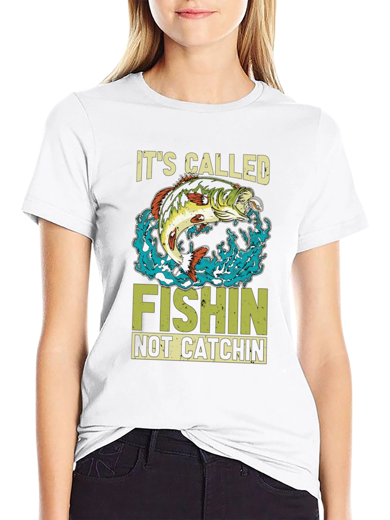 Black It's Called Fishin' T-Shirt - Fishing Apparel view 9