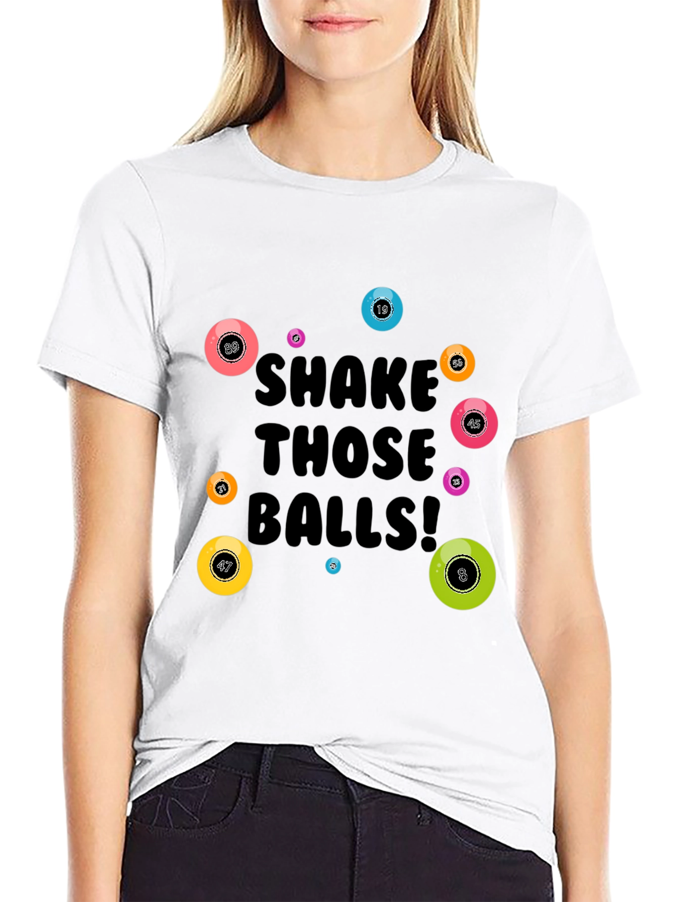 Black Shake Those Balls! Graphic Tee view 9