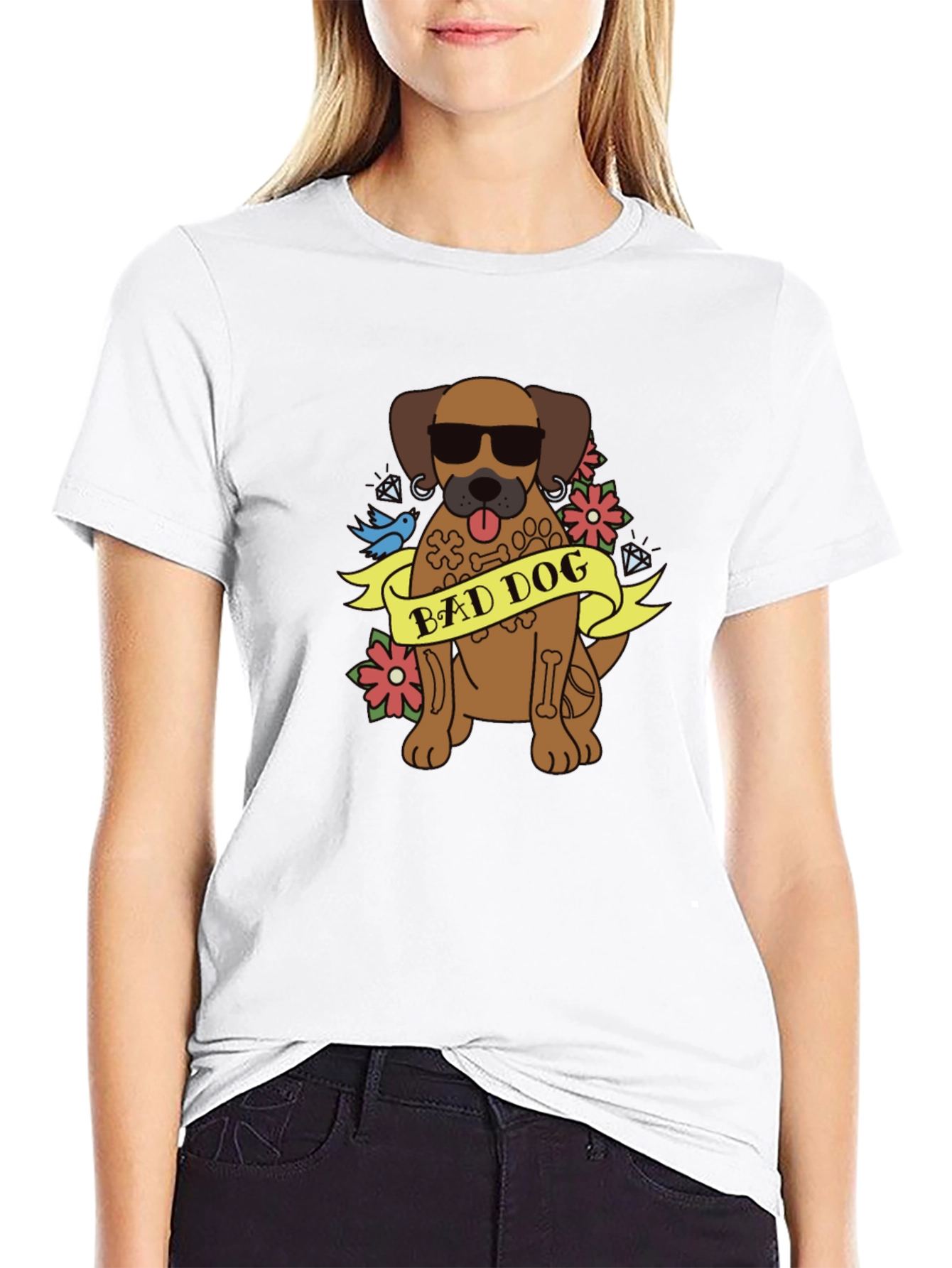Bad Dog Graphic T-Shirt - Cool Canine Tee - 9