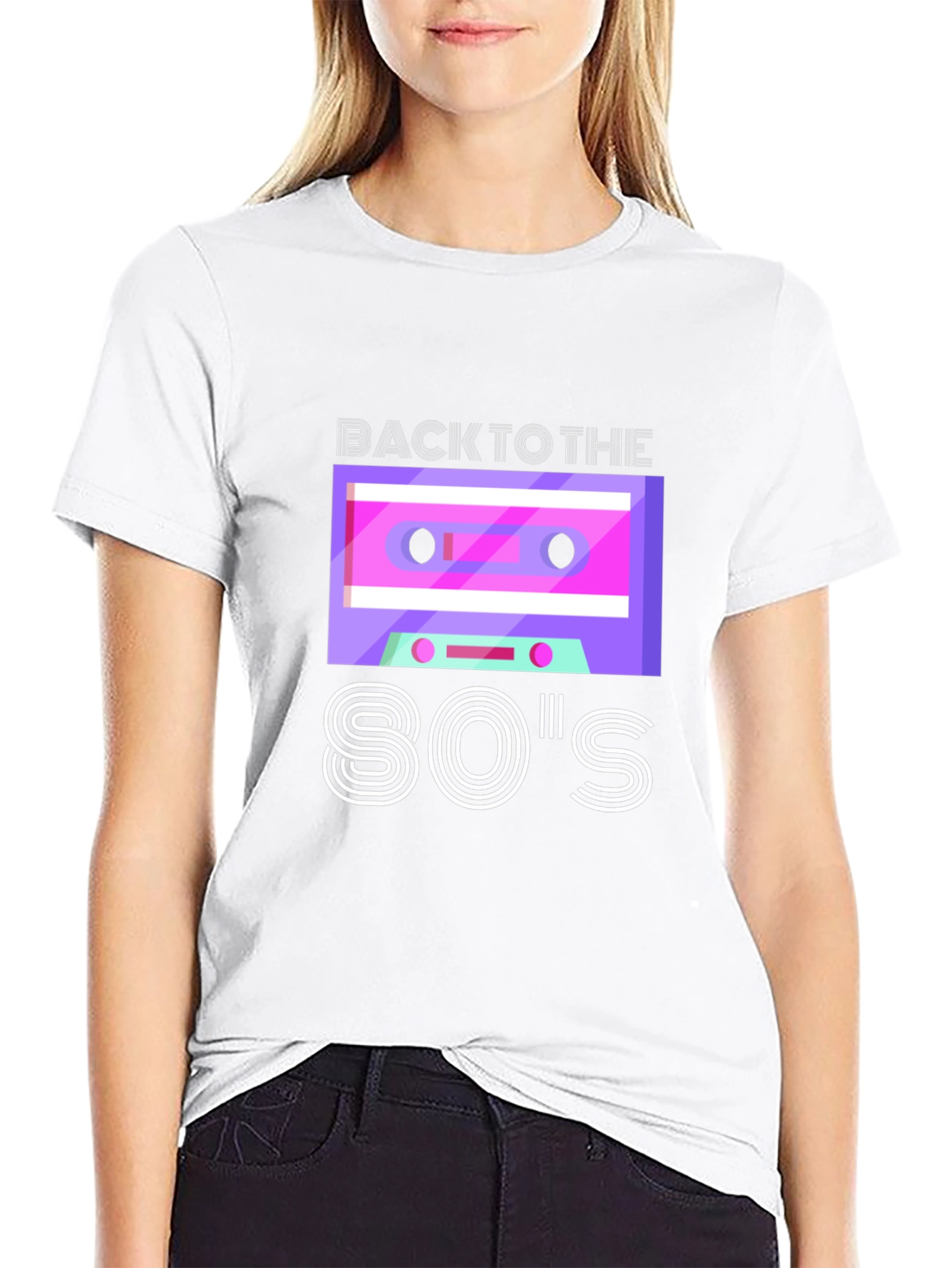 Black Back to the 80's Graphic Tee view 9