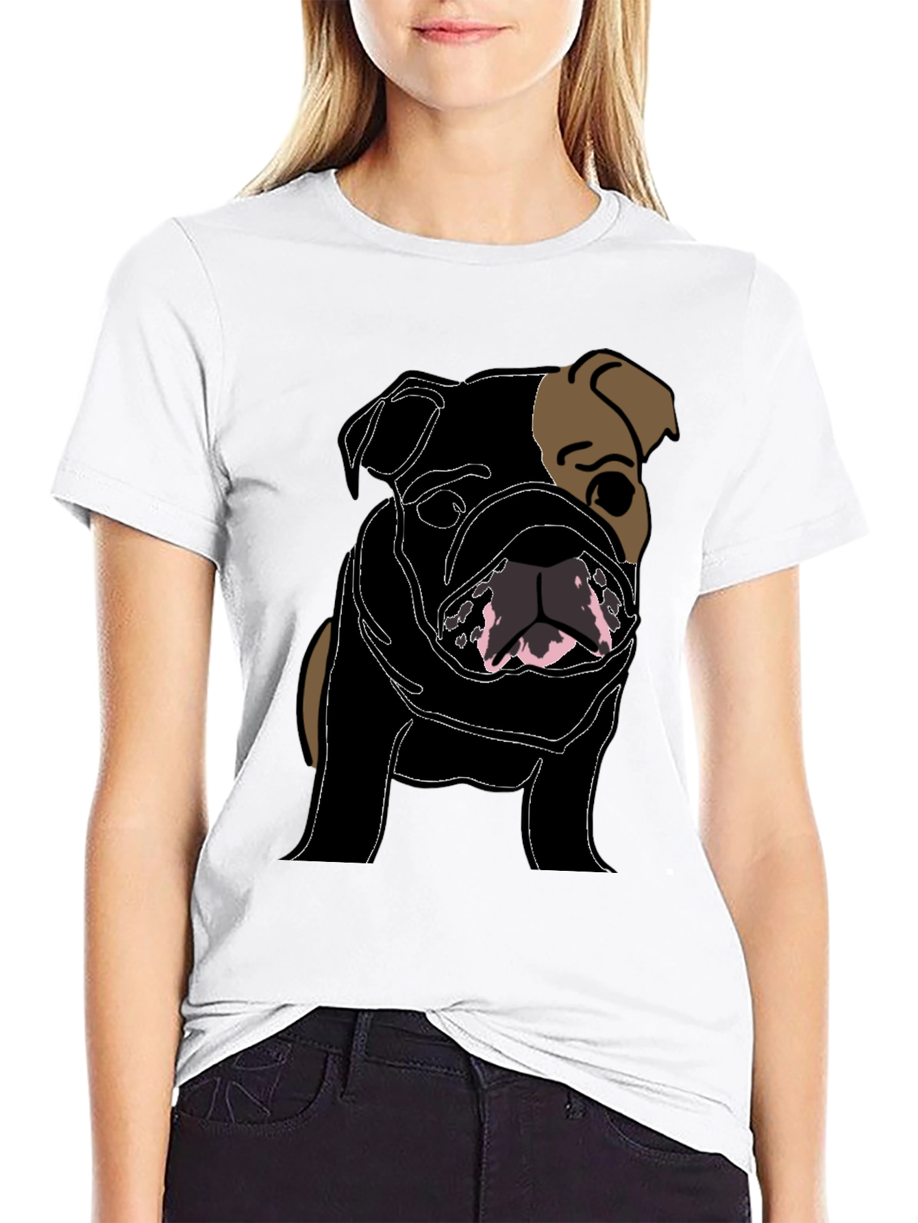 Black Bulldog Graphic Tee - Stylish Dog Lover's Shirt view 9