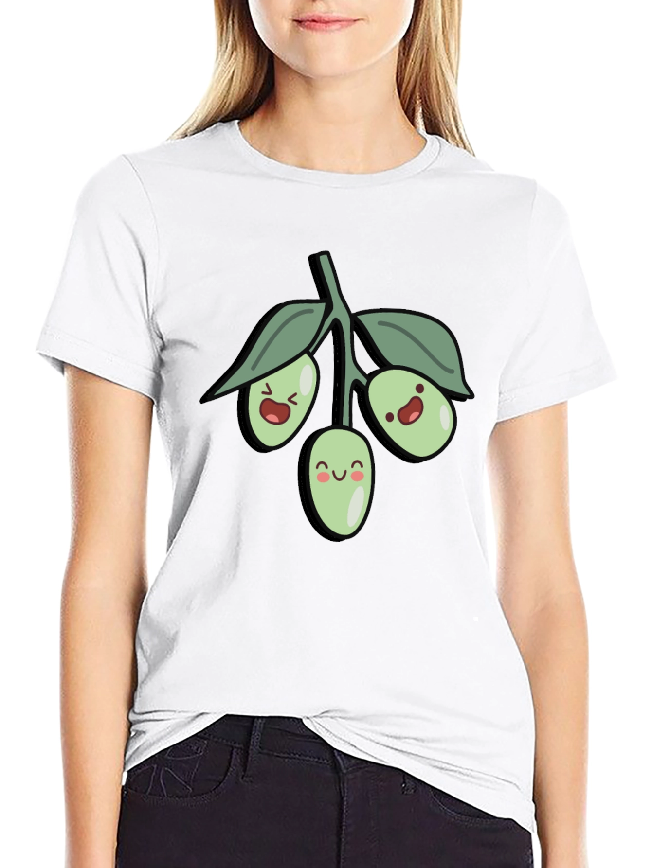 Black Olive You T-Shirt - Cute Graphic Tee view 9