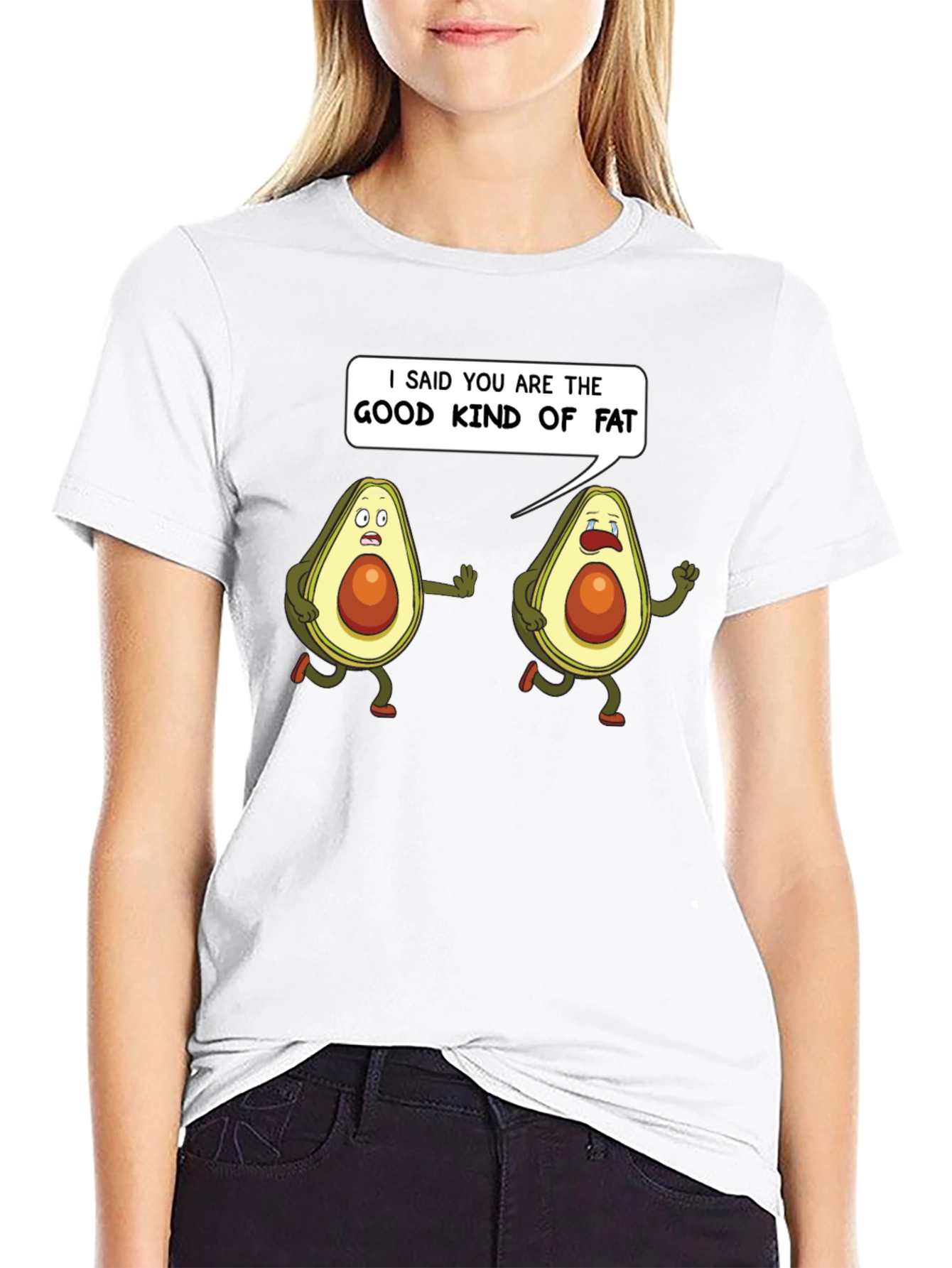 Black Good Kind of Fat Avocado Humor T-Shirt view 9